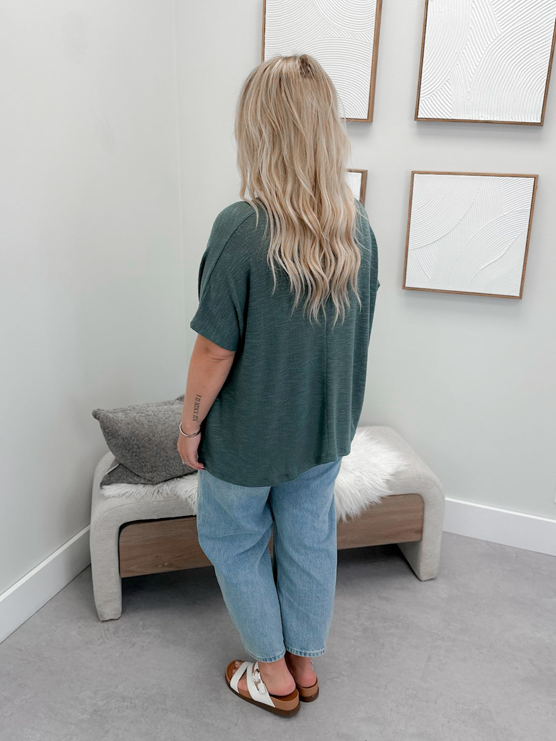 Summer Knit Tee in Spruce