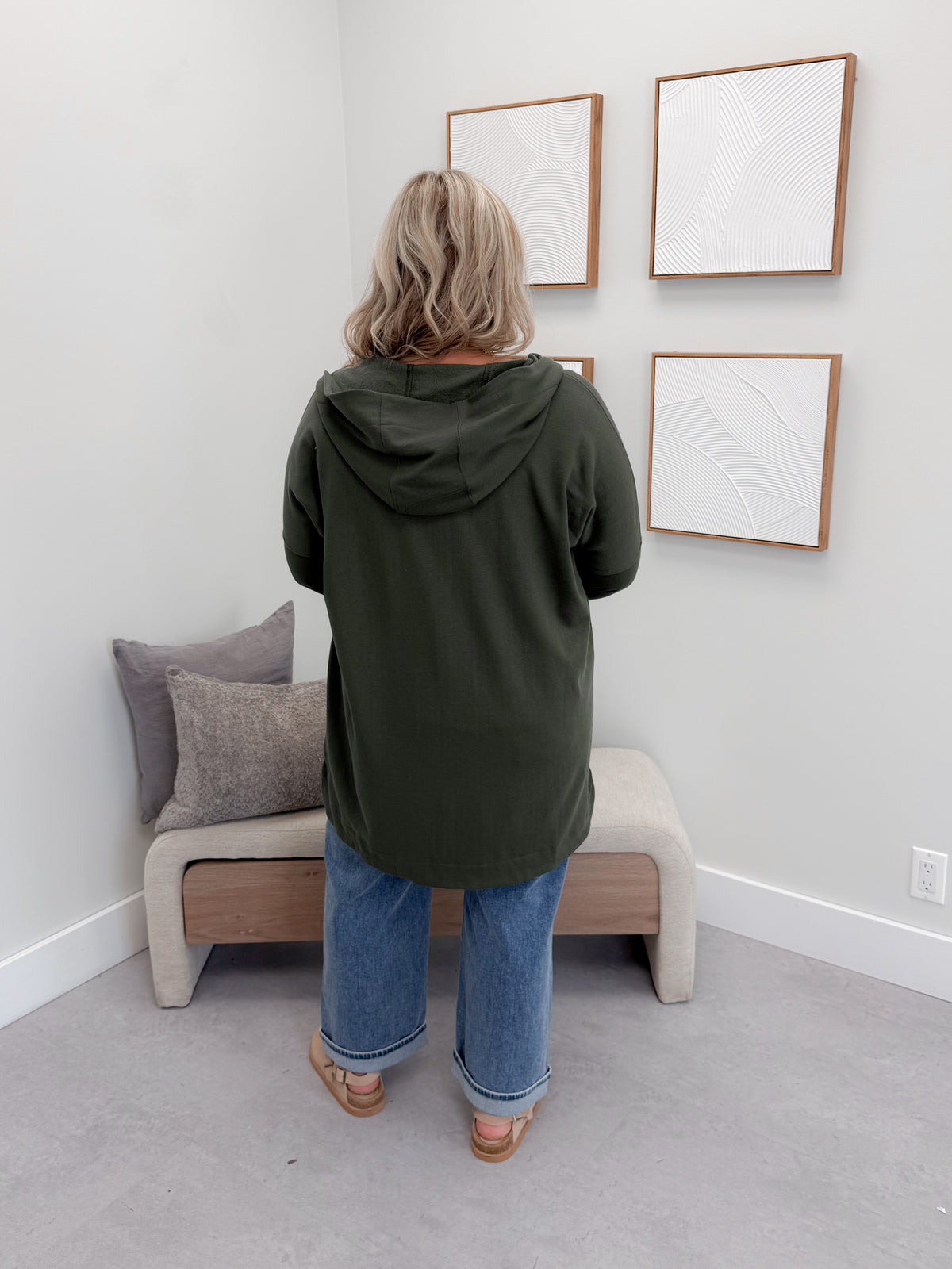 221 Full Zip Hoodie in Olive