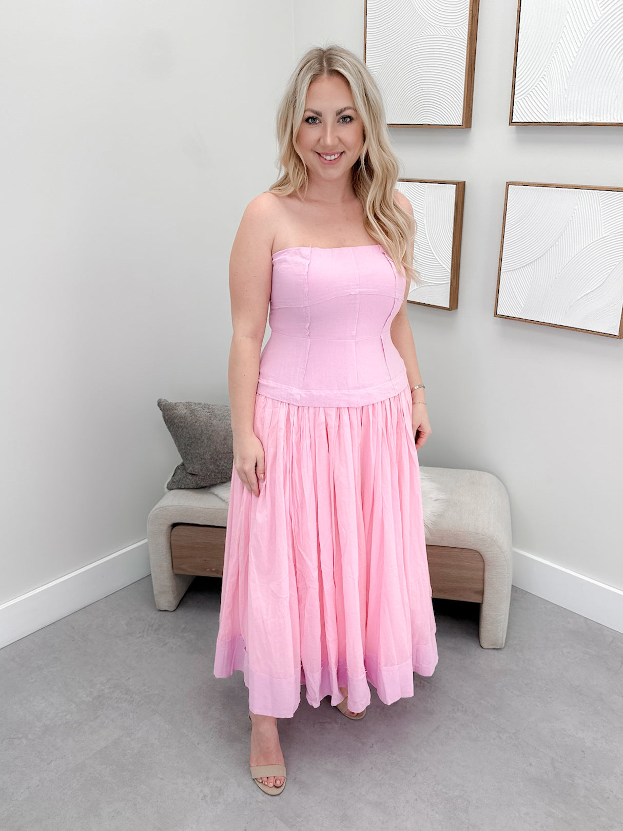 Sunrose Dress in Pink