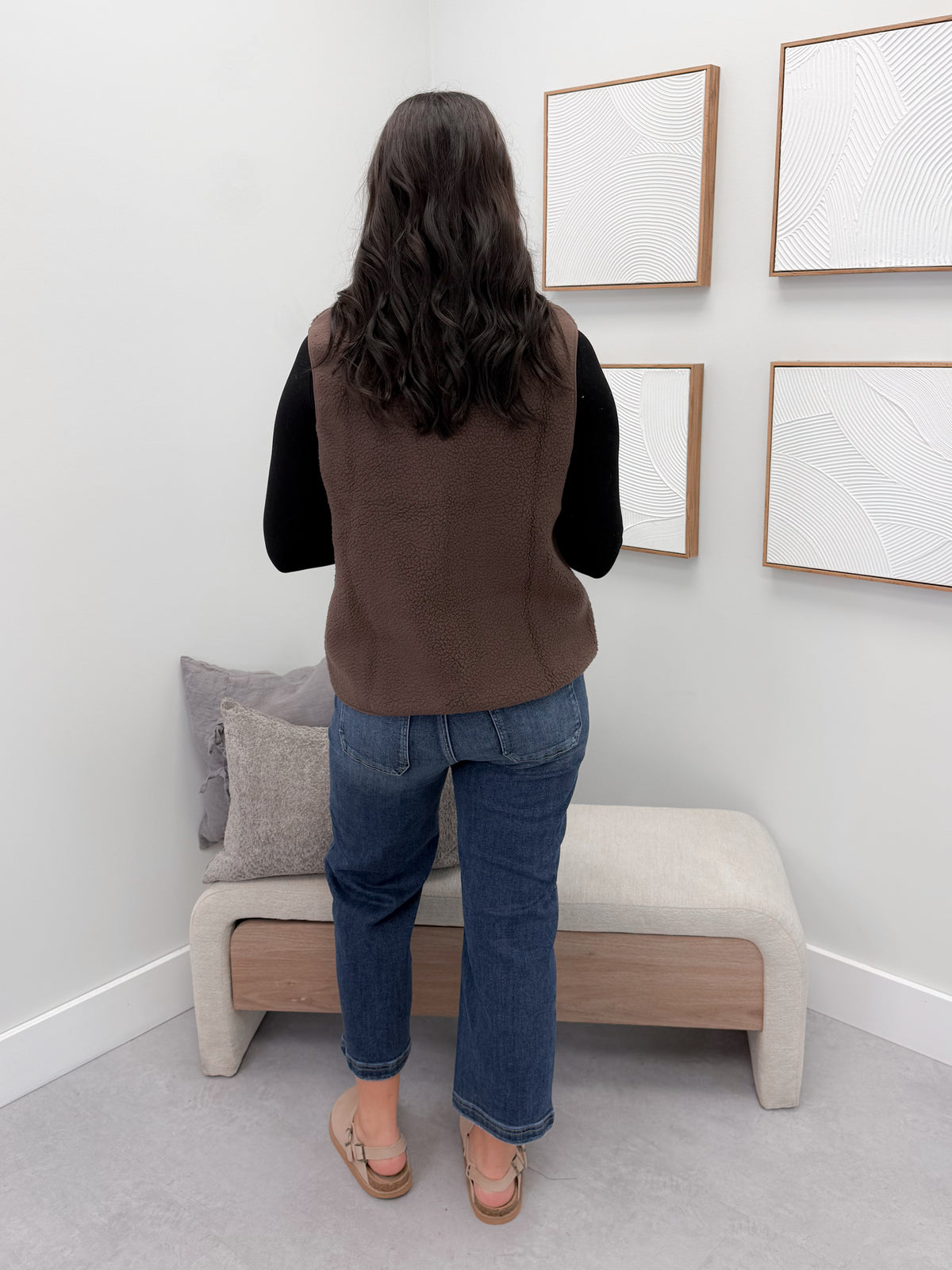 Hunter Sherpa Vest in Espresso