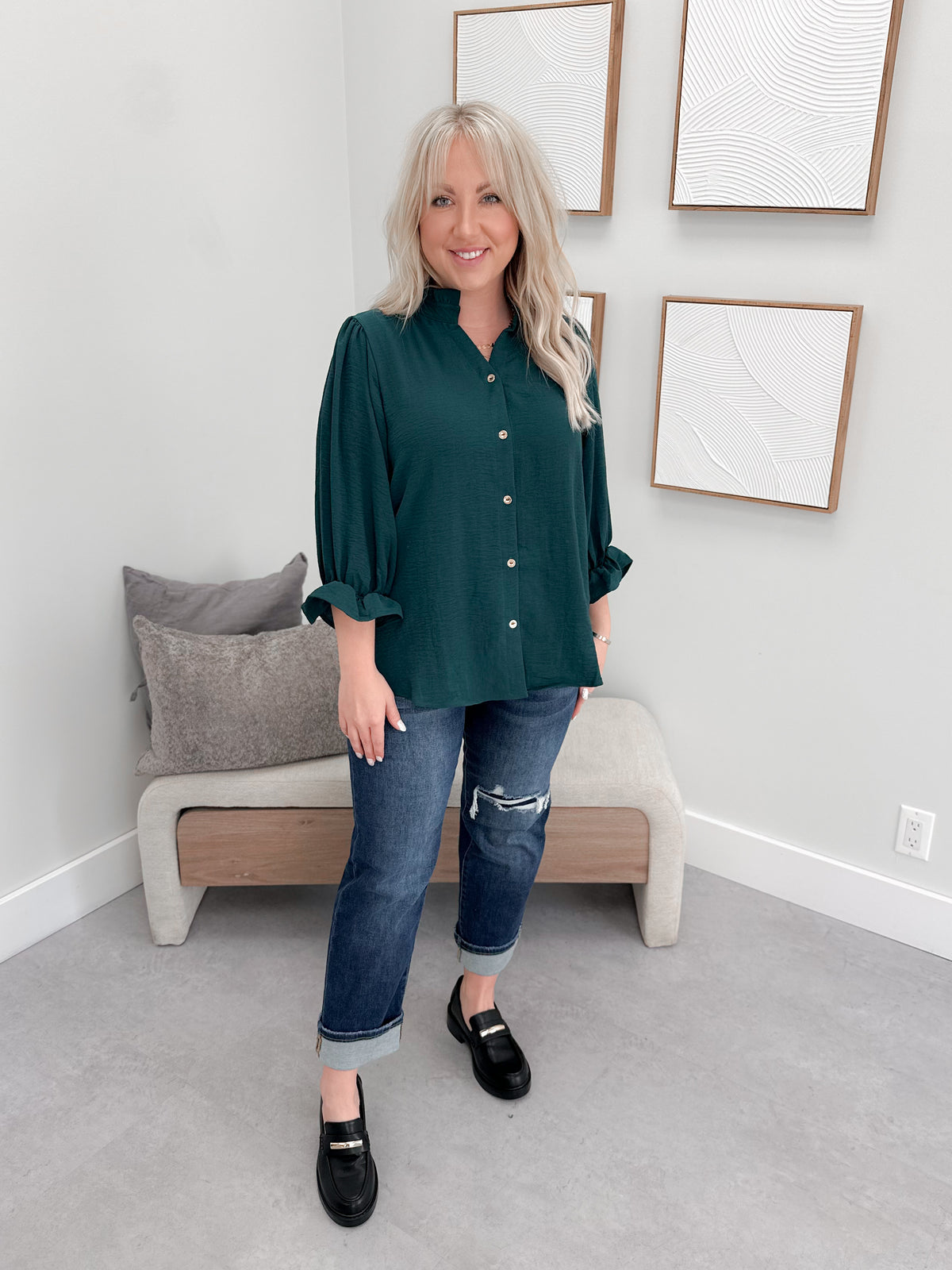 Blaire Blouse in Green