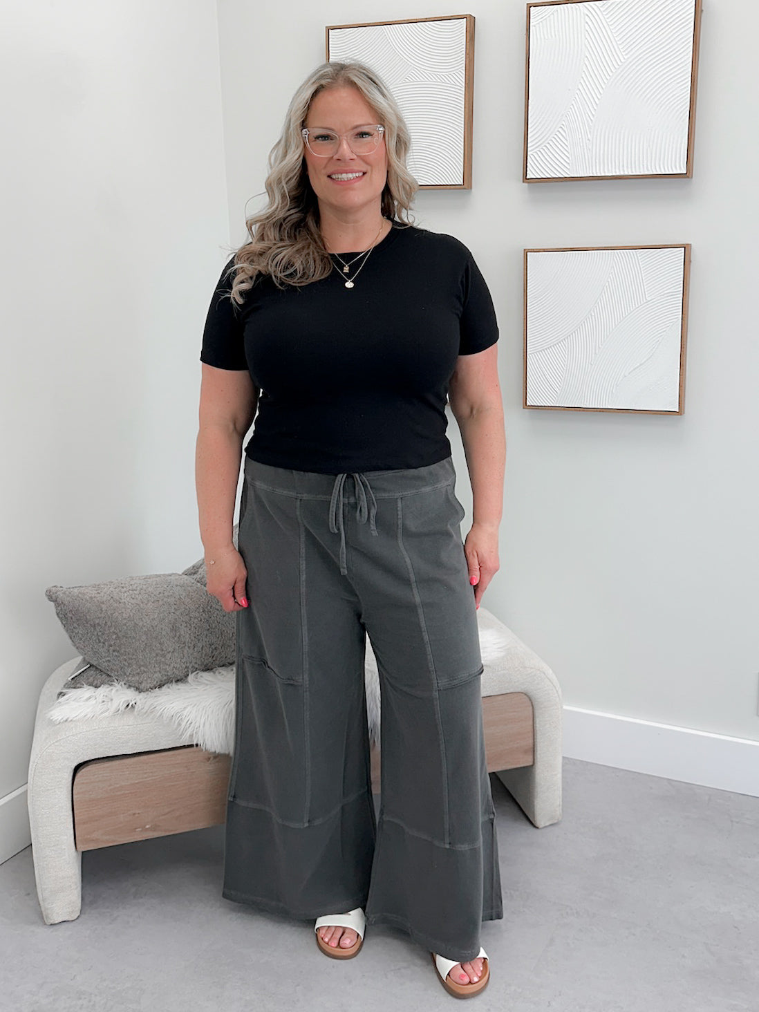 Chill Comfy Pants in Washed Black