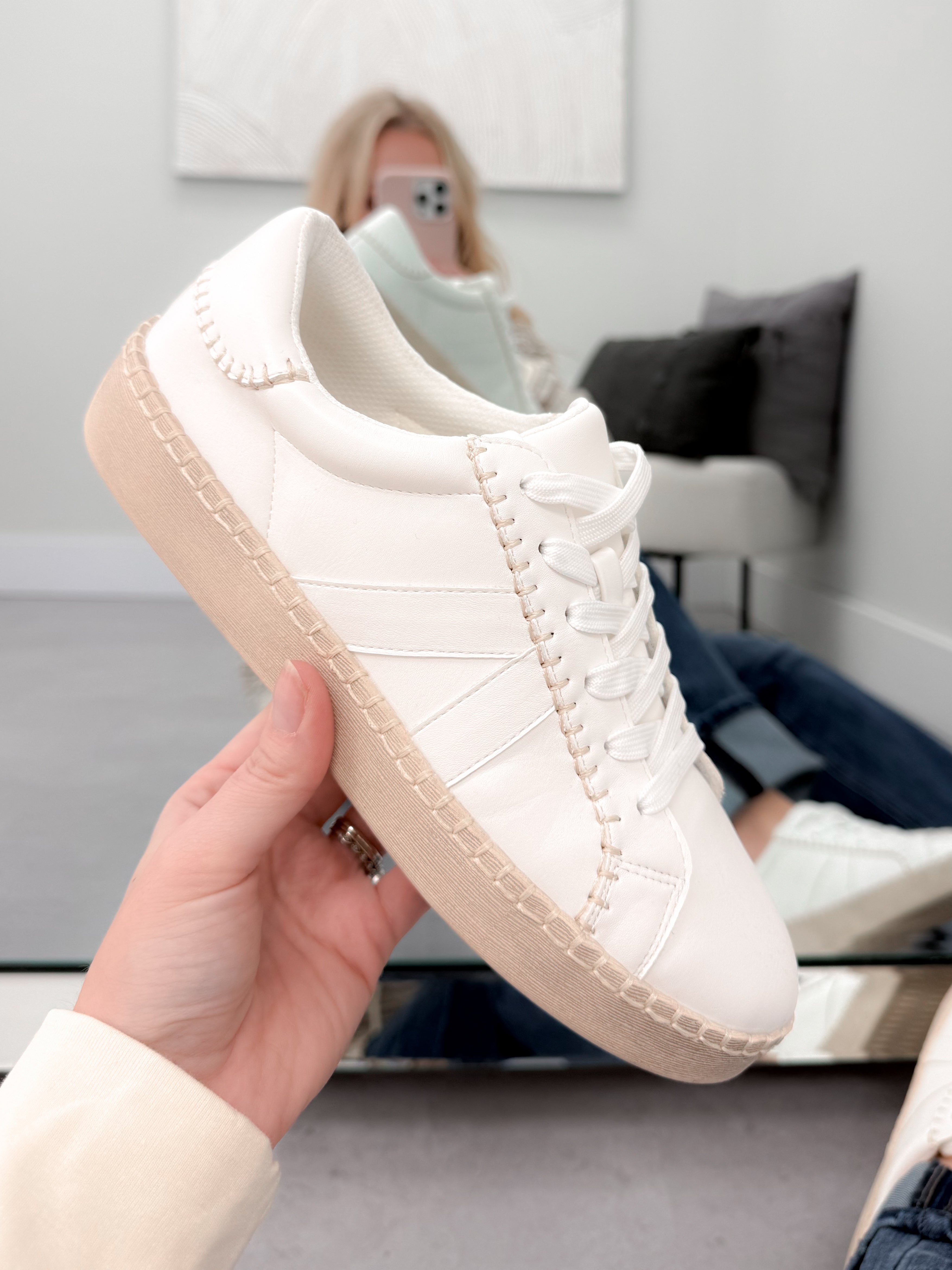 Friend Zone Sneakers in White by Corkys