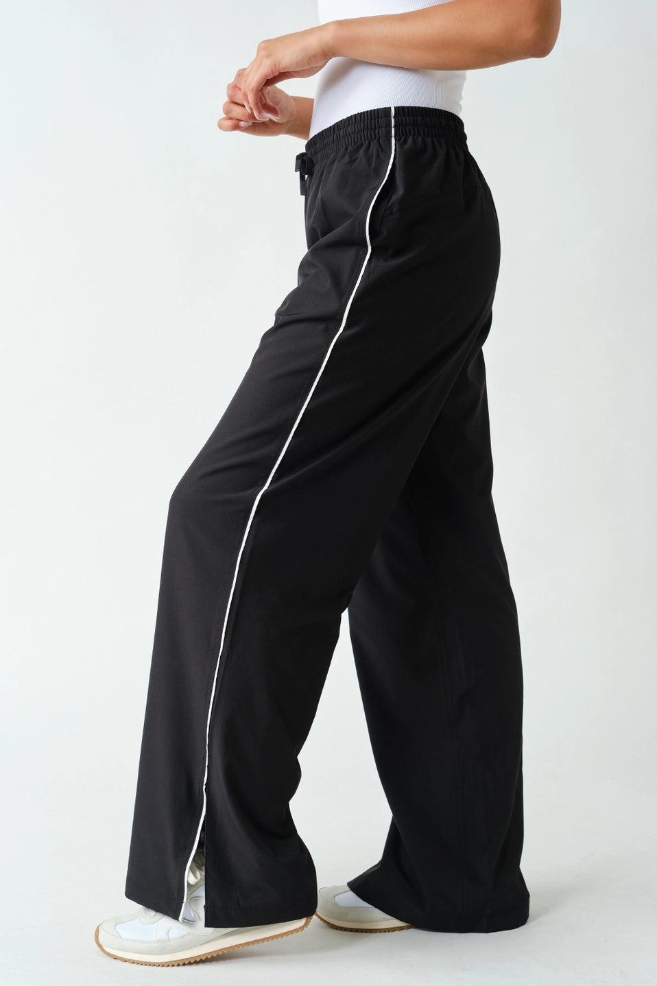 Finish Line Track Pants in Black