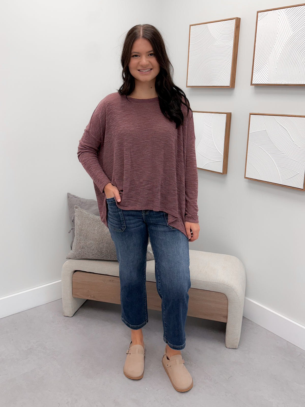 Ethel Long Sleeve in Mauve