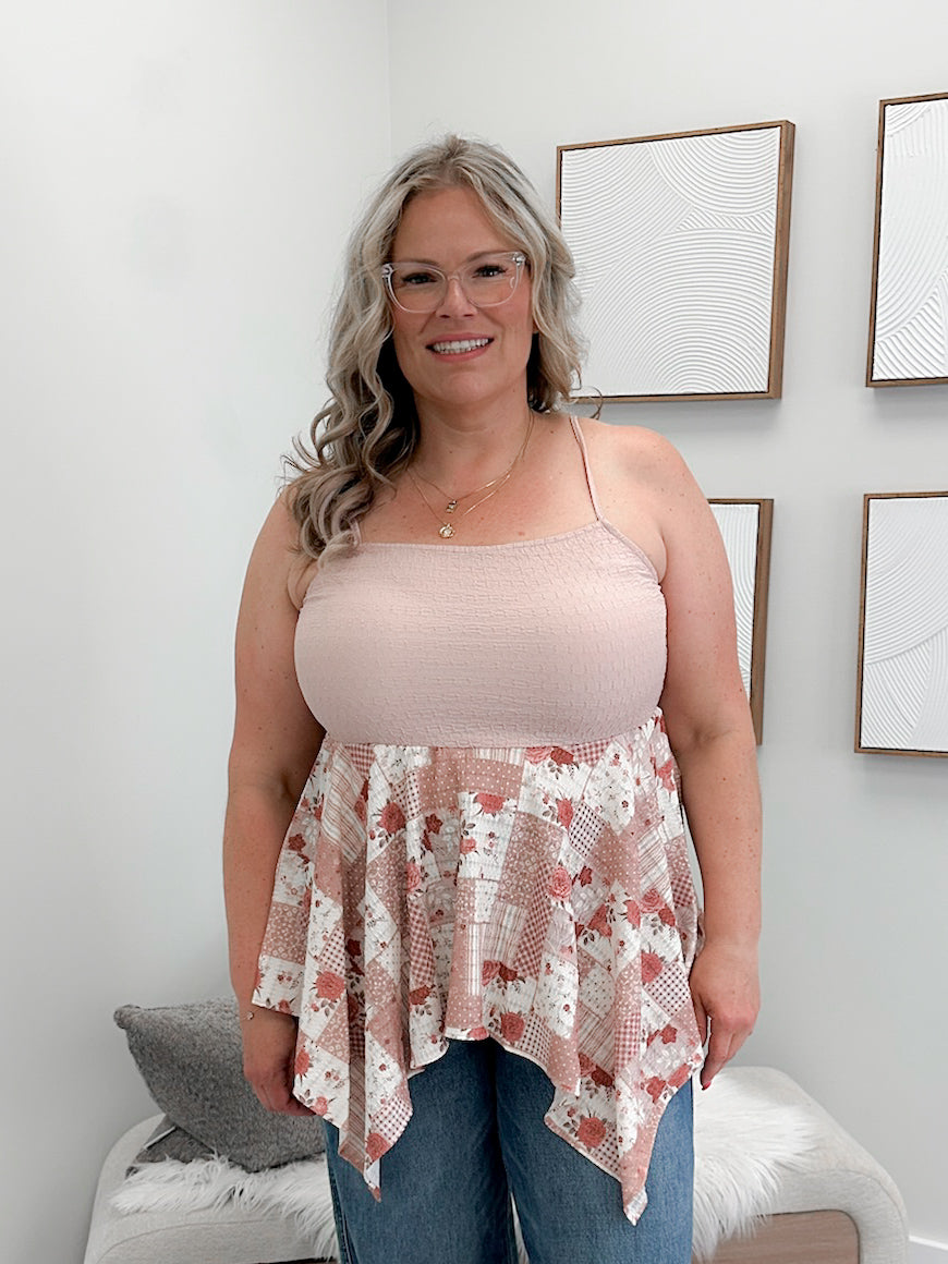 Firefly Tank in Soft Rose