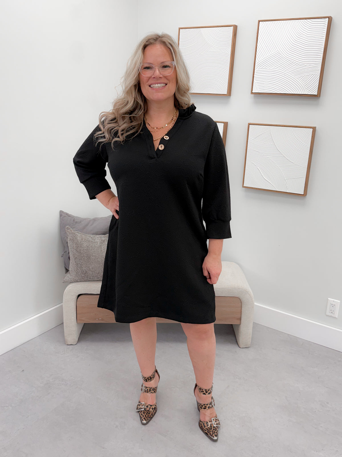 Kensington Dress in Black (CURVY ONLY)