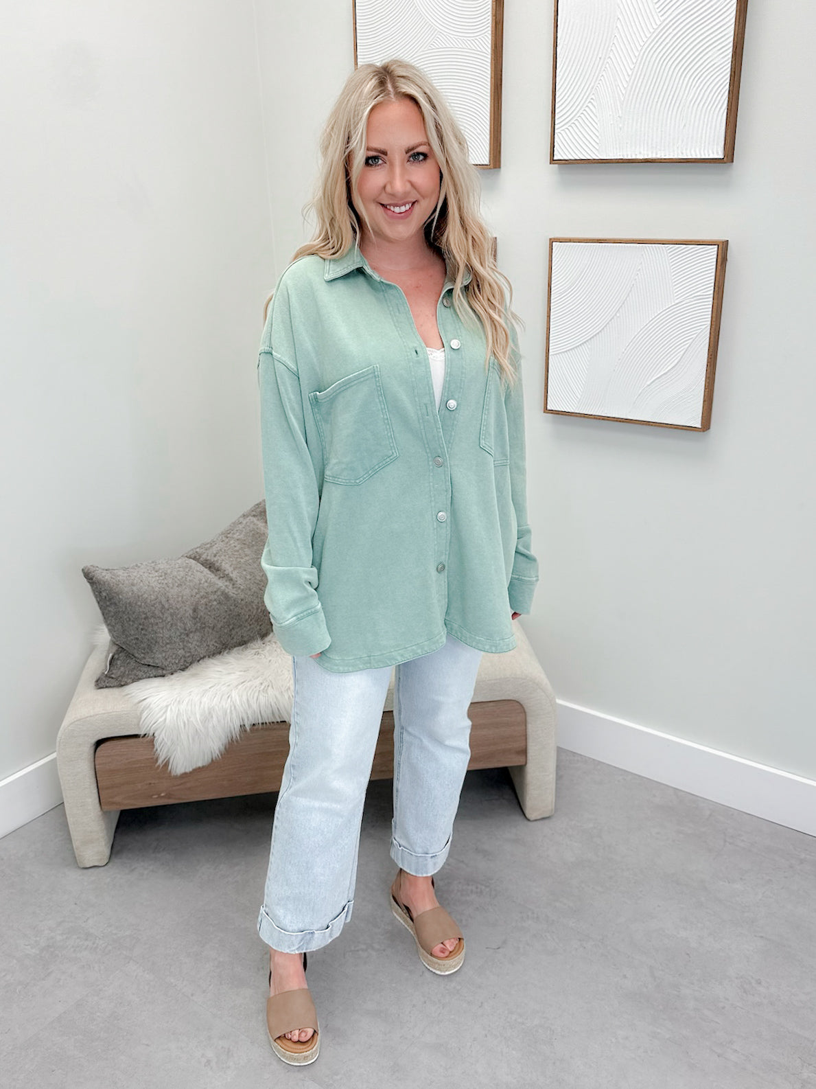 Sammy Shacket in Sage