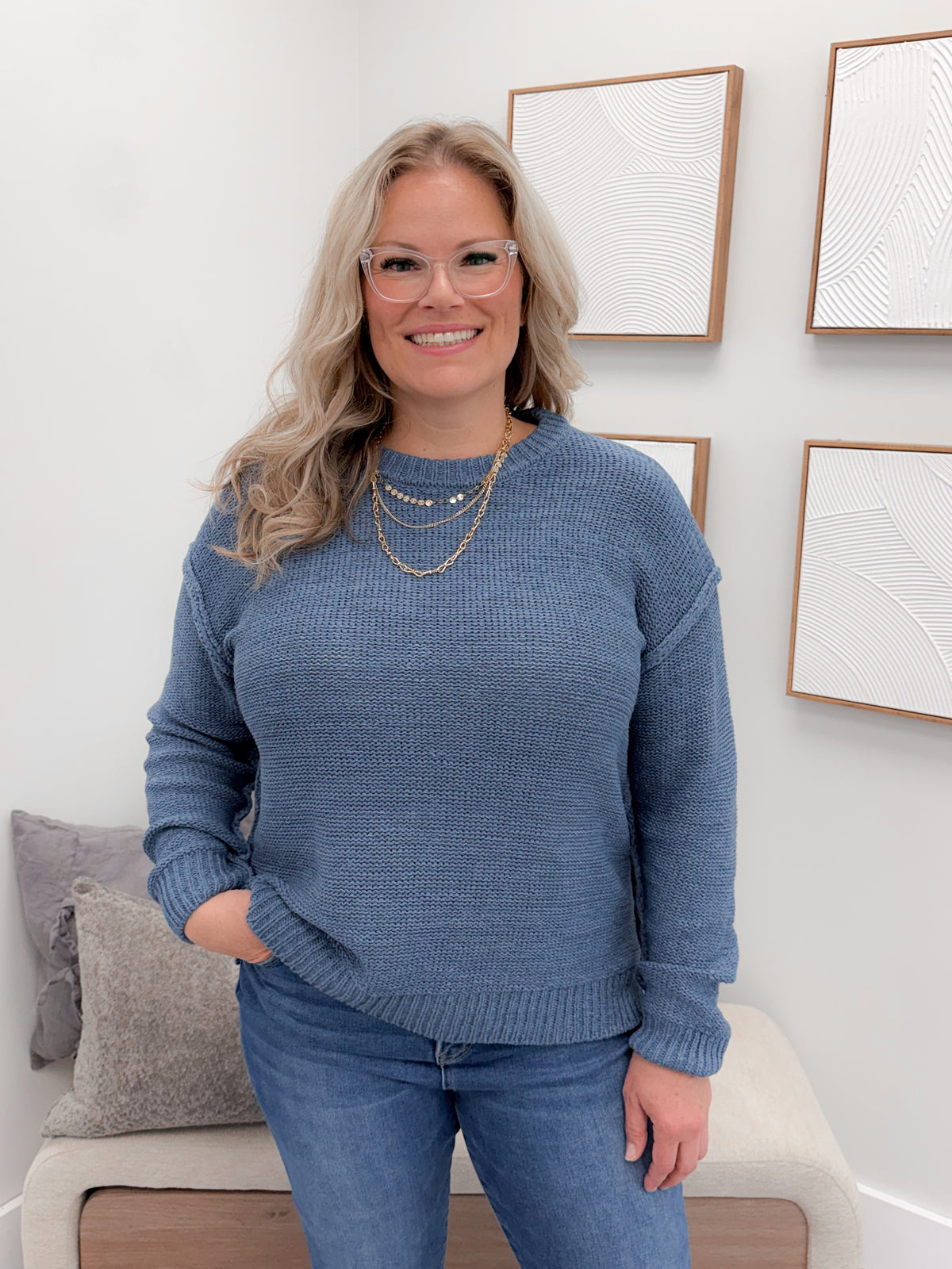 Caspar Sweater in Blue