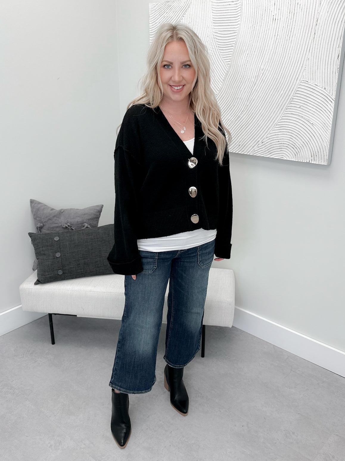 Fling Cardigan in Black