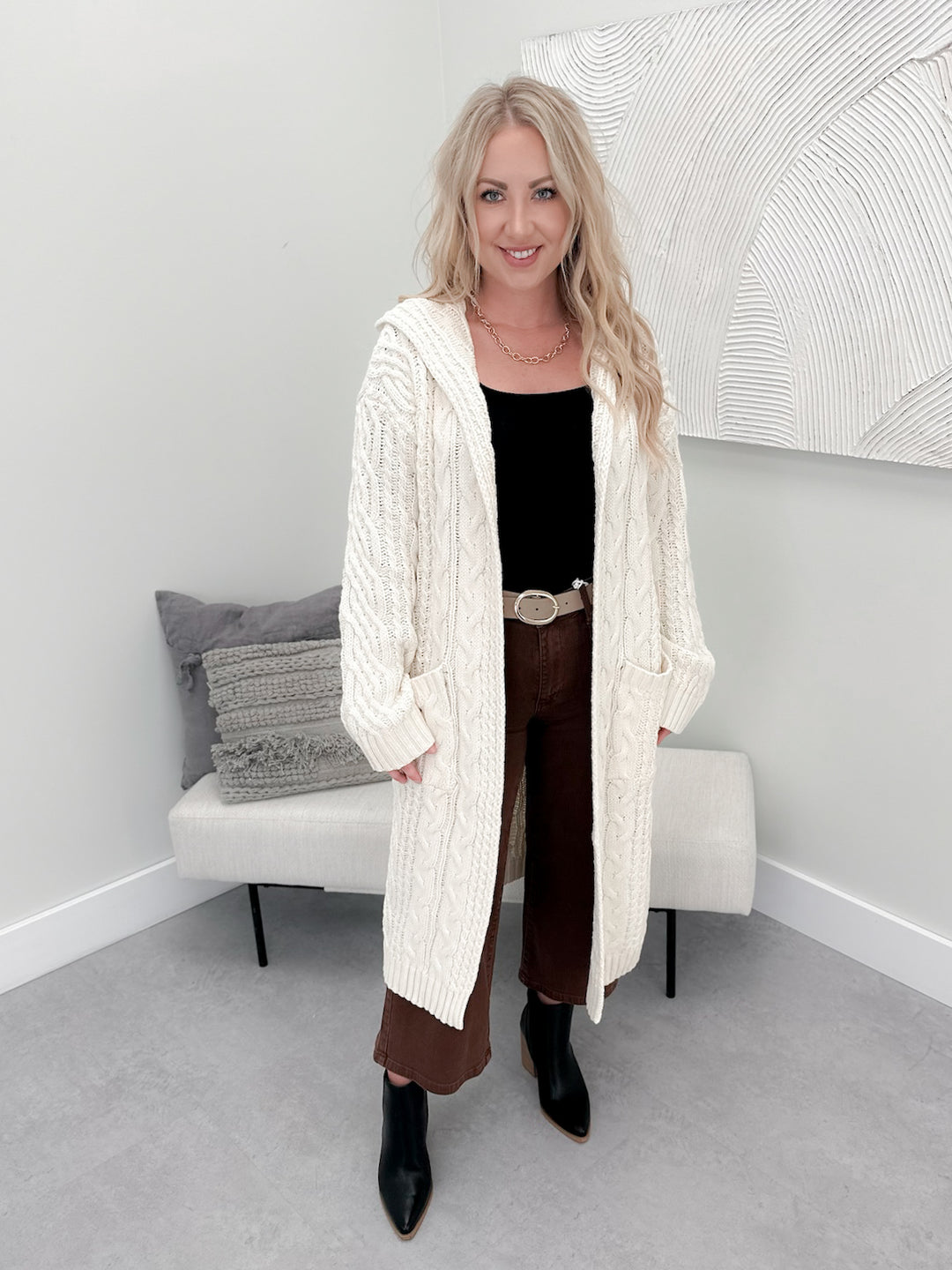 Mckenna Coatigan in Almond