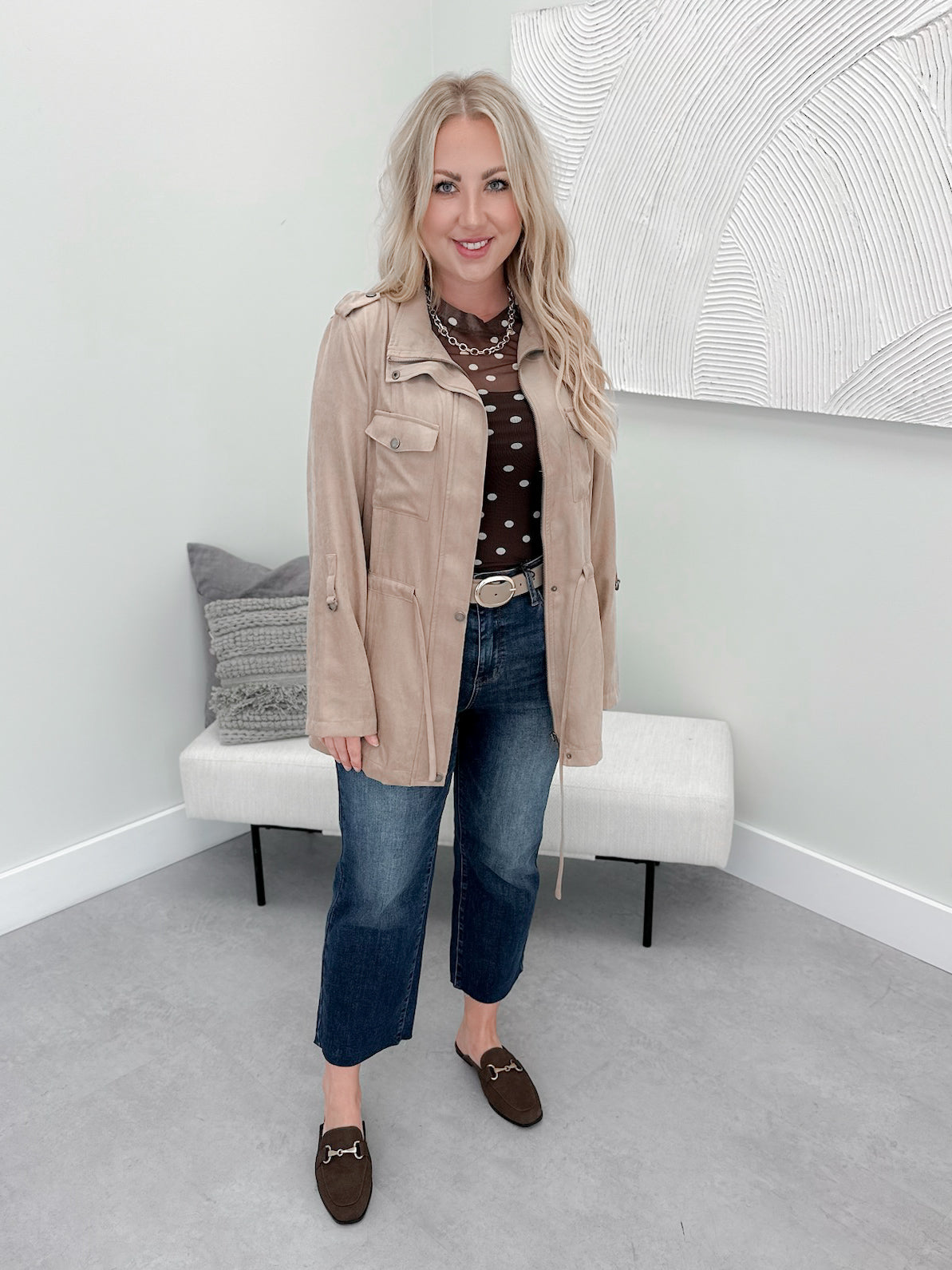 Mallory Jacket in Taupe