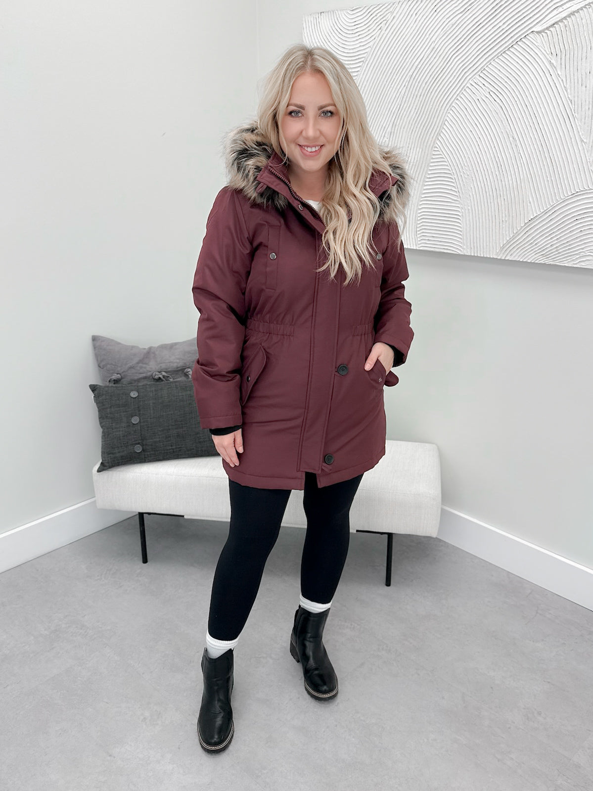 Polar Parka in Wine