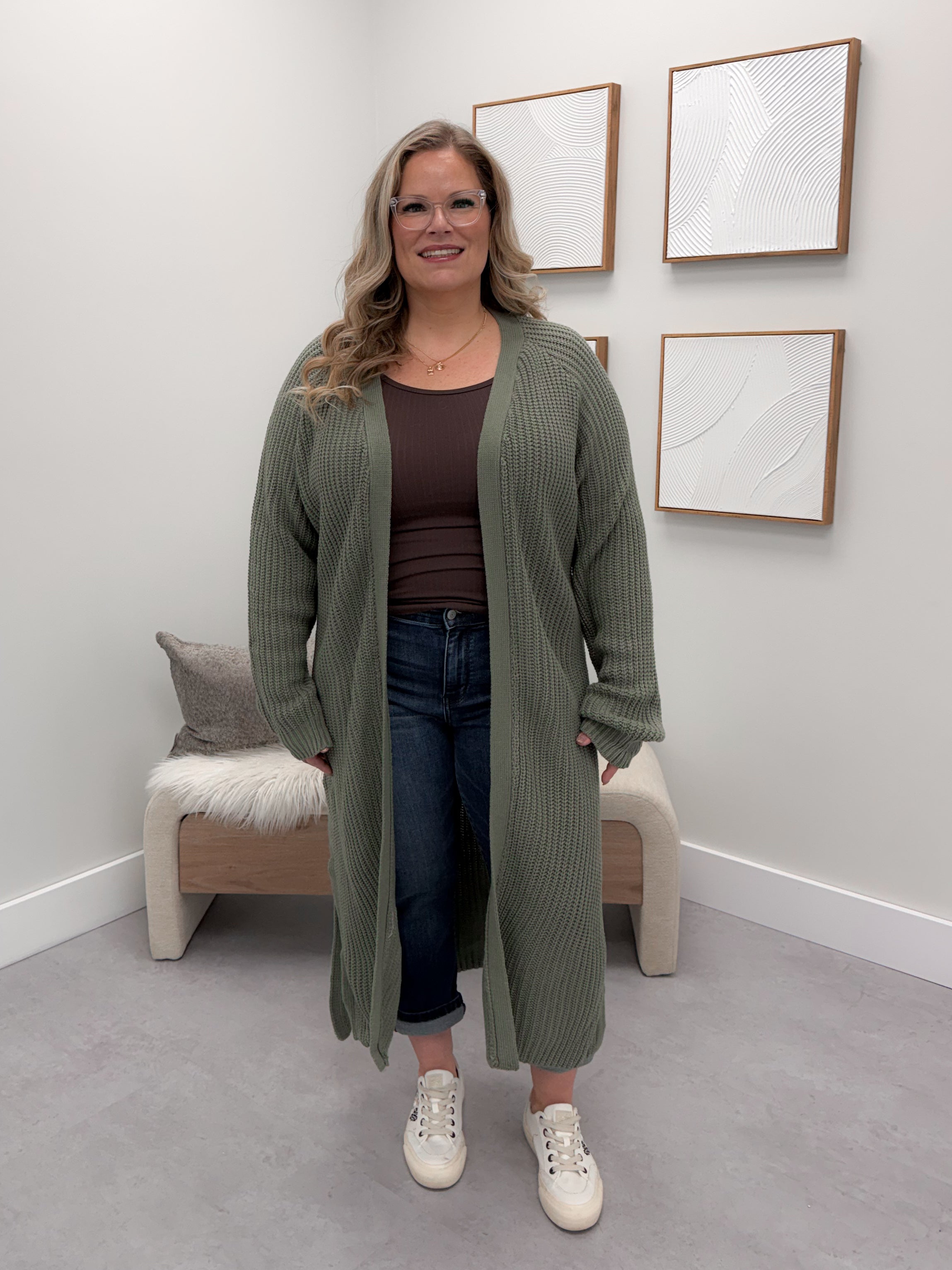 Callie Cardigan in Olive by Pol