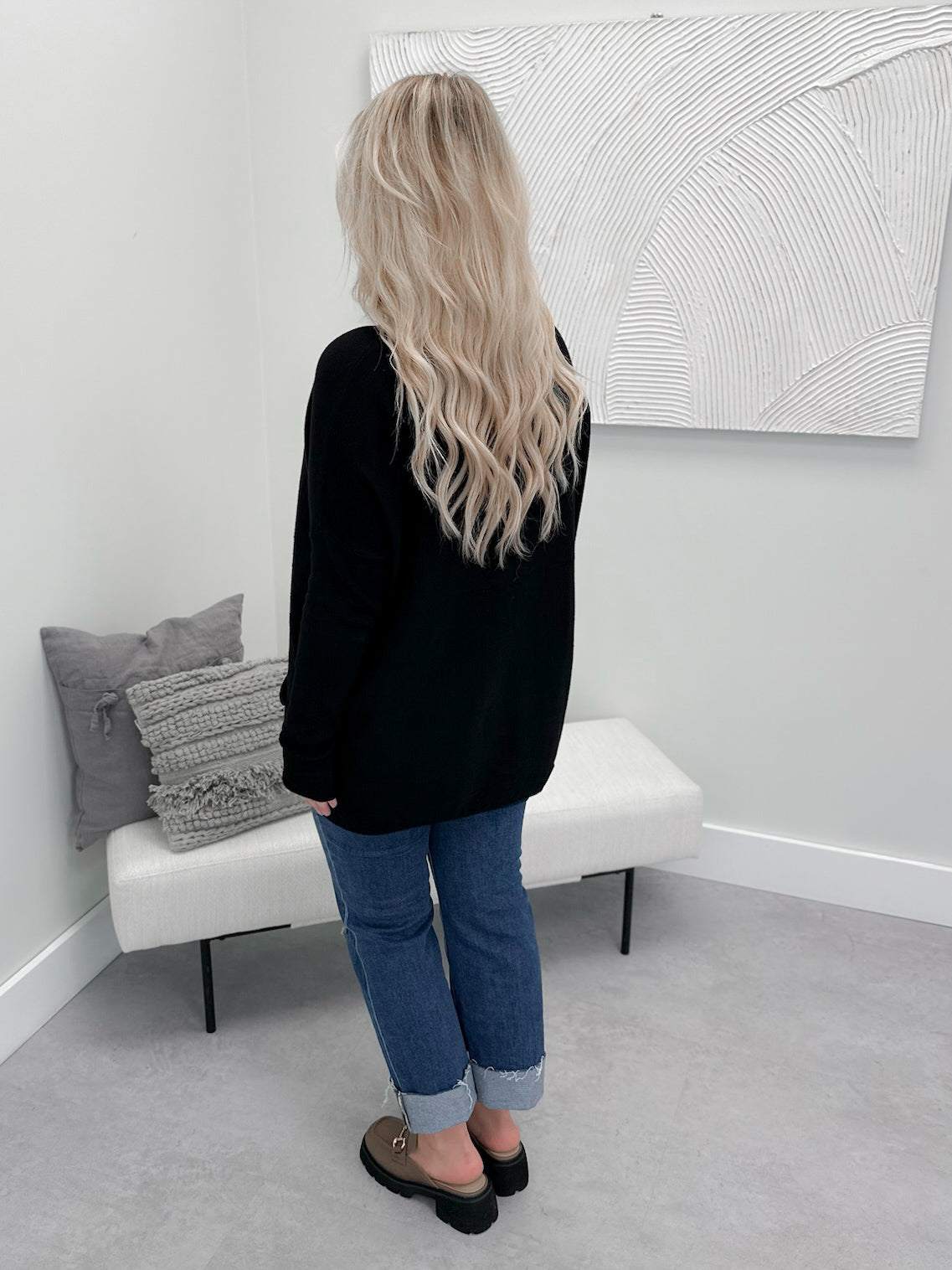 229 Pocket Sweater in Black by Twenty Nine The Label