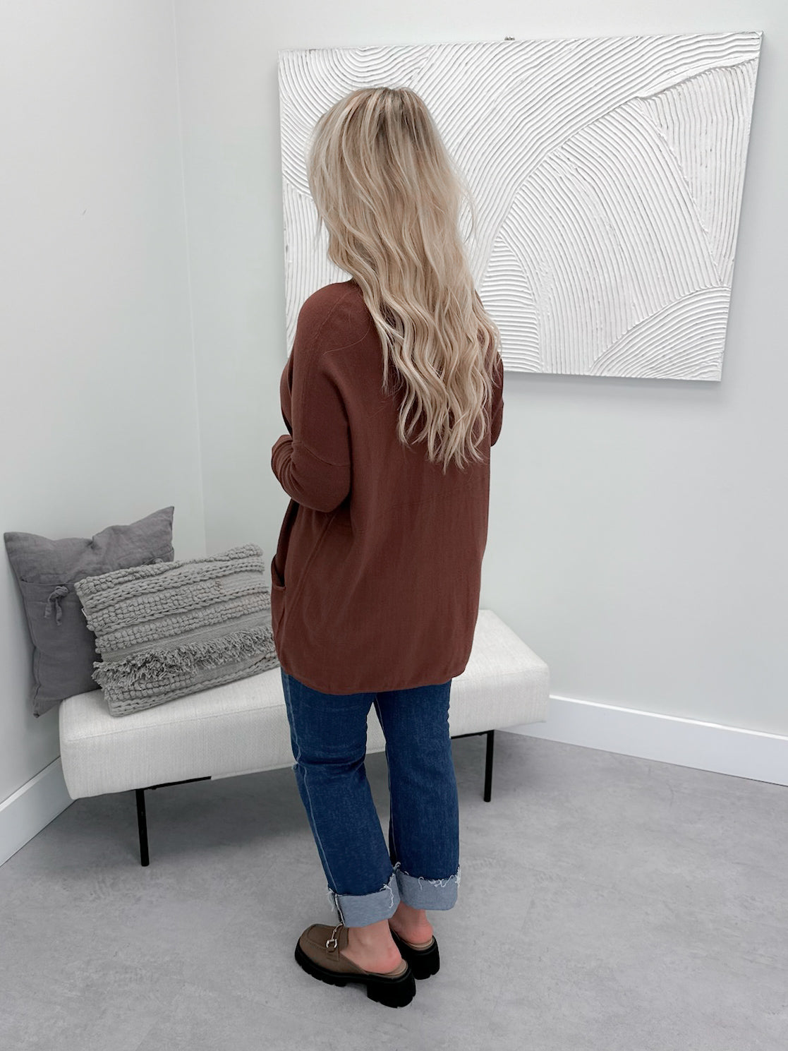 229 Pocket Sweater in Cerise by Twenty Nine The Label