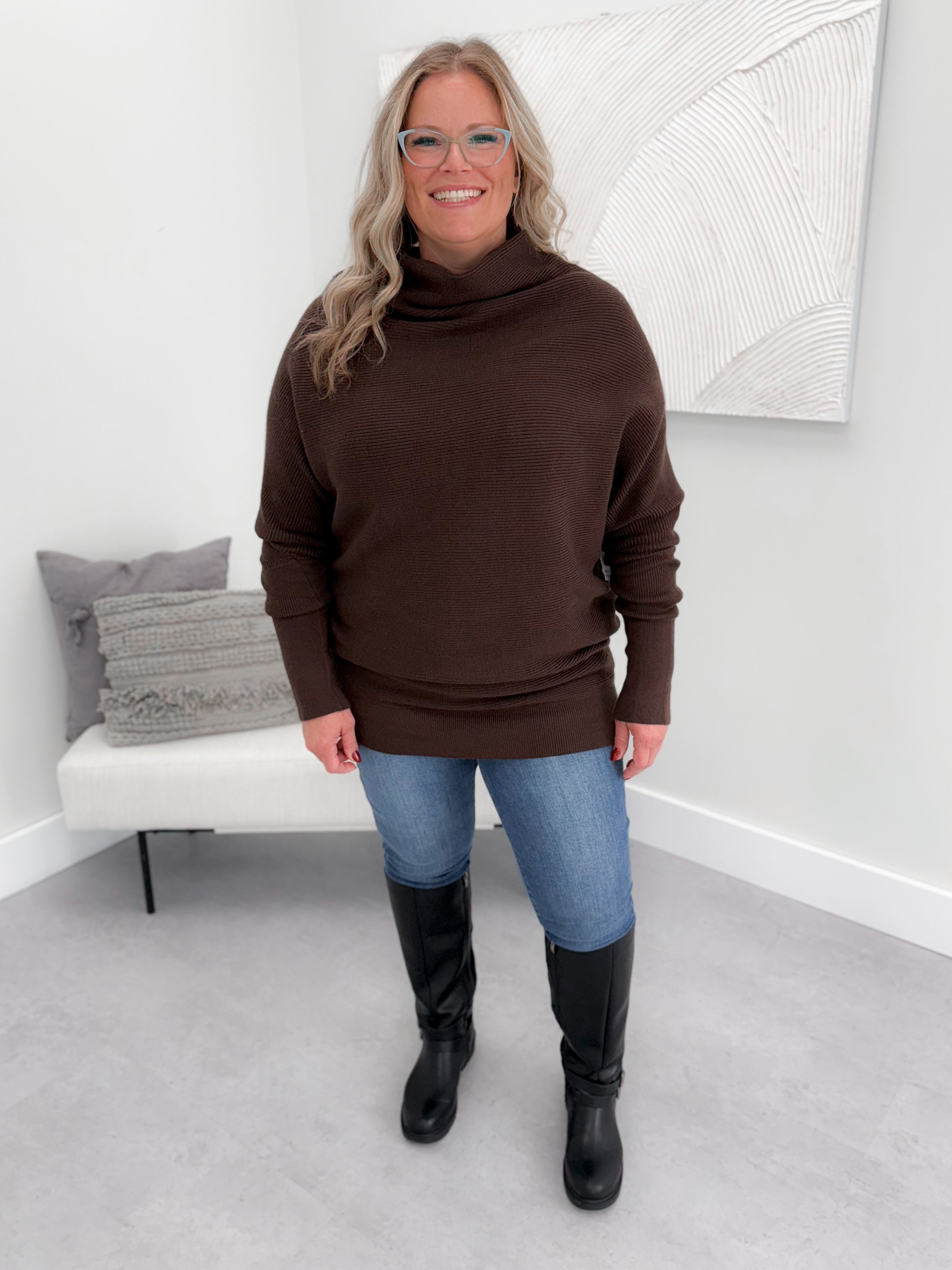 1129 Sweater in Espresso by Twenty Nine The Label