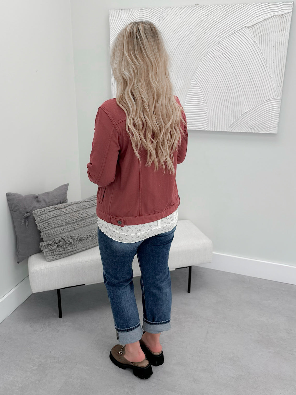 Amelia Jacket in Burgundy - Small