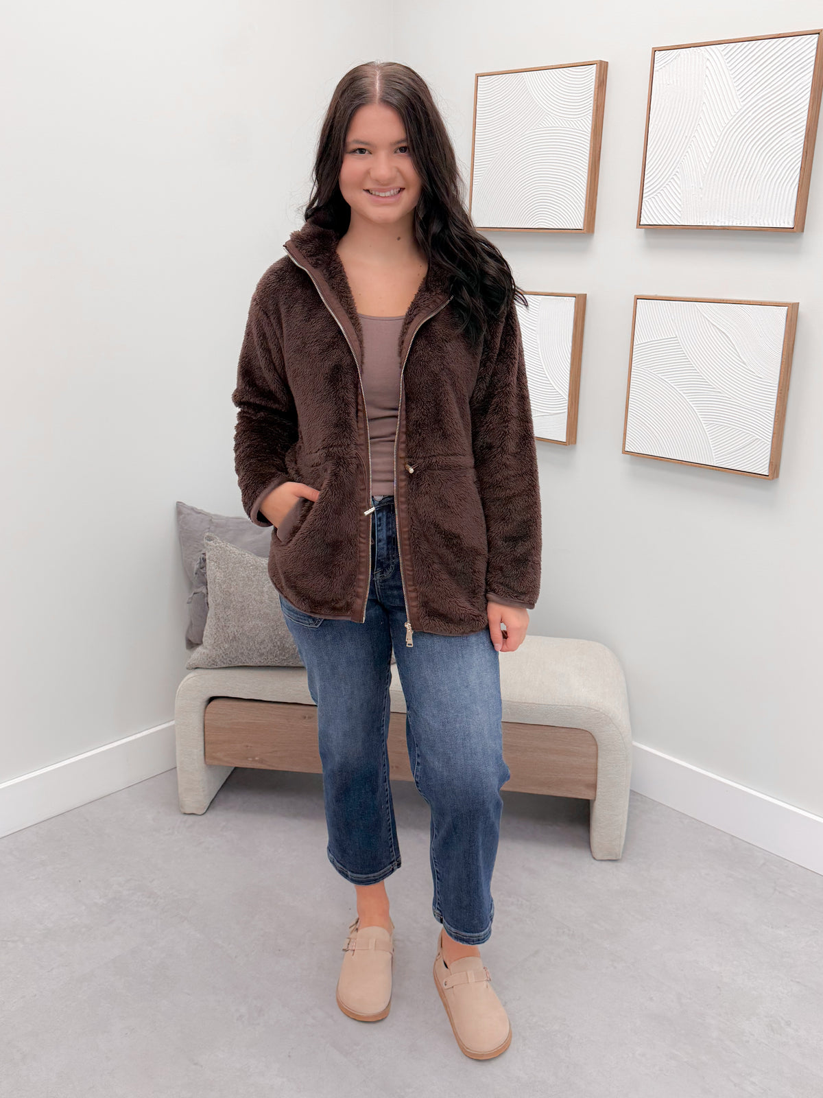 Bently Dream Plush Jacket in Espresso