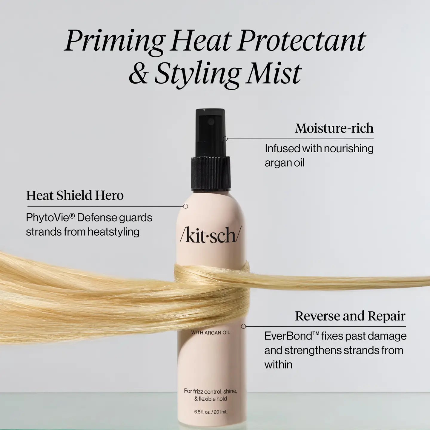 Pirming Argan Oil Heat Protectant & Styling Mist by Kitsch