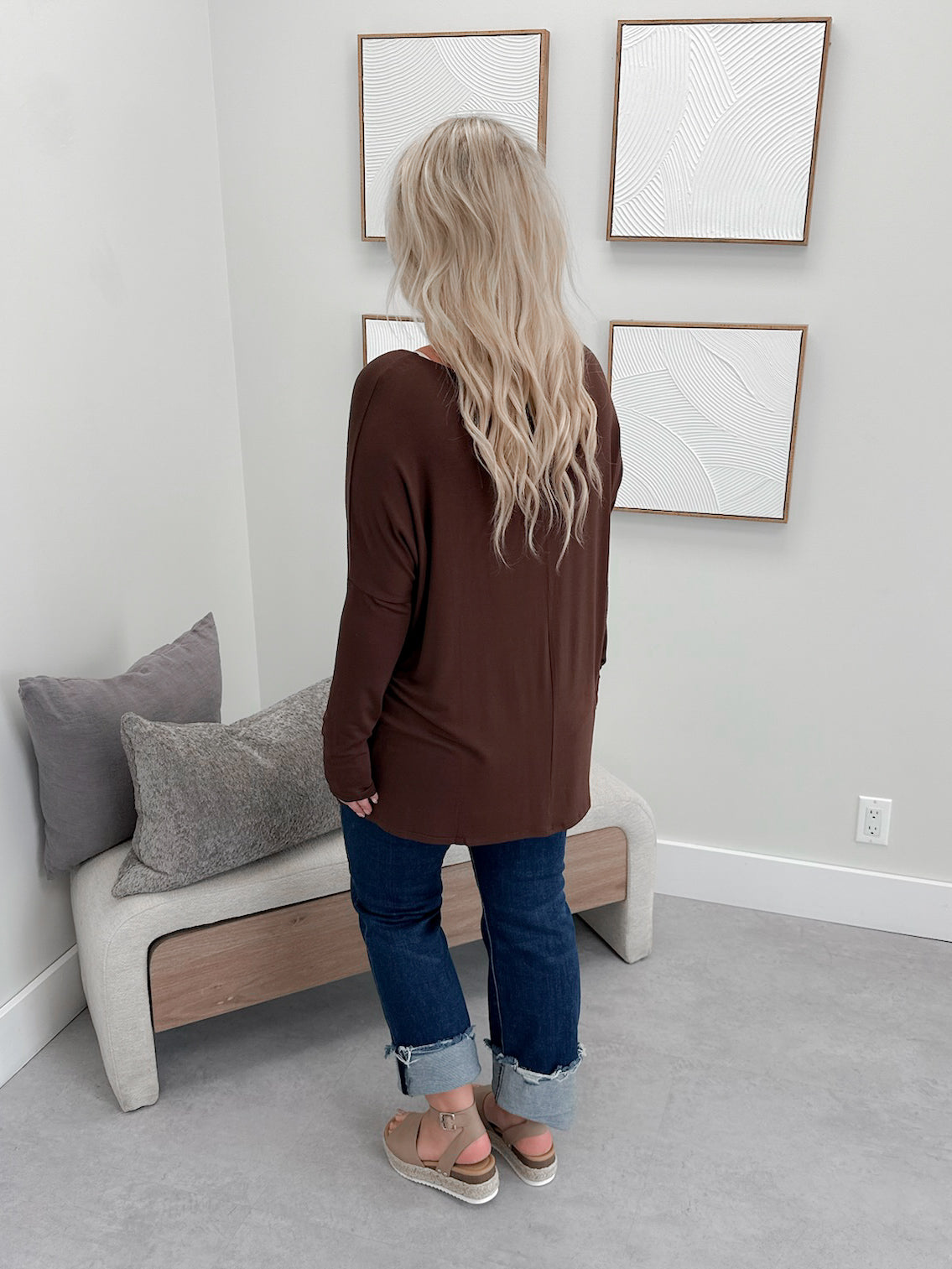 Shania Long Sleeve in Chocolate Brown