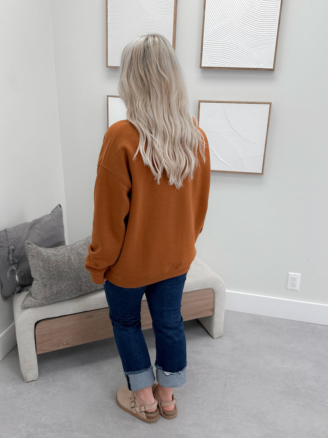 Portia Pullover in Burnt Amber