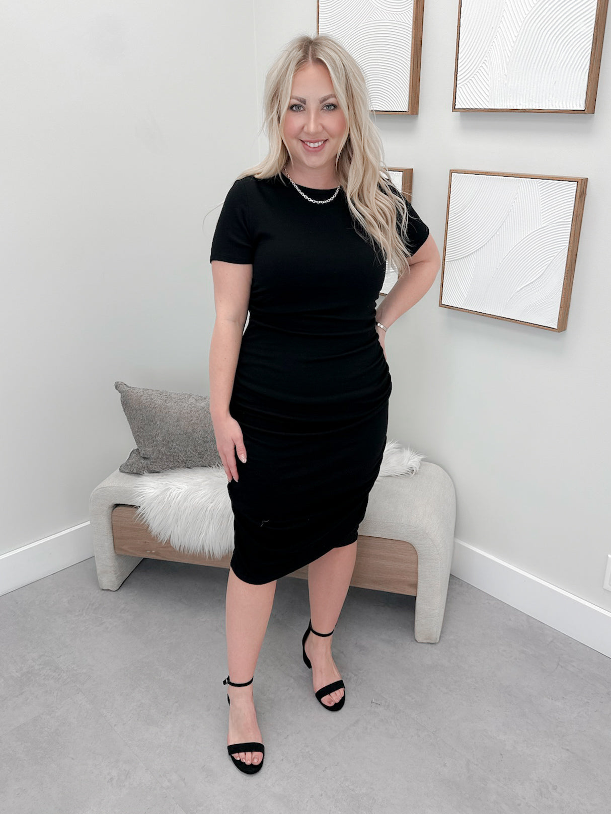 Better Than Basic Tee Dress in Raven