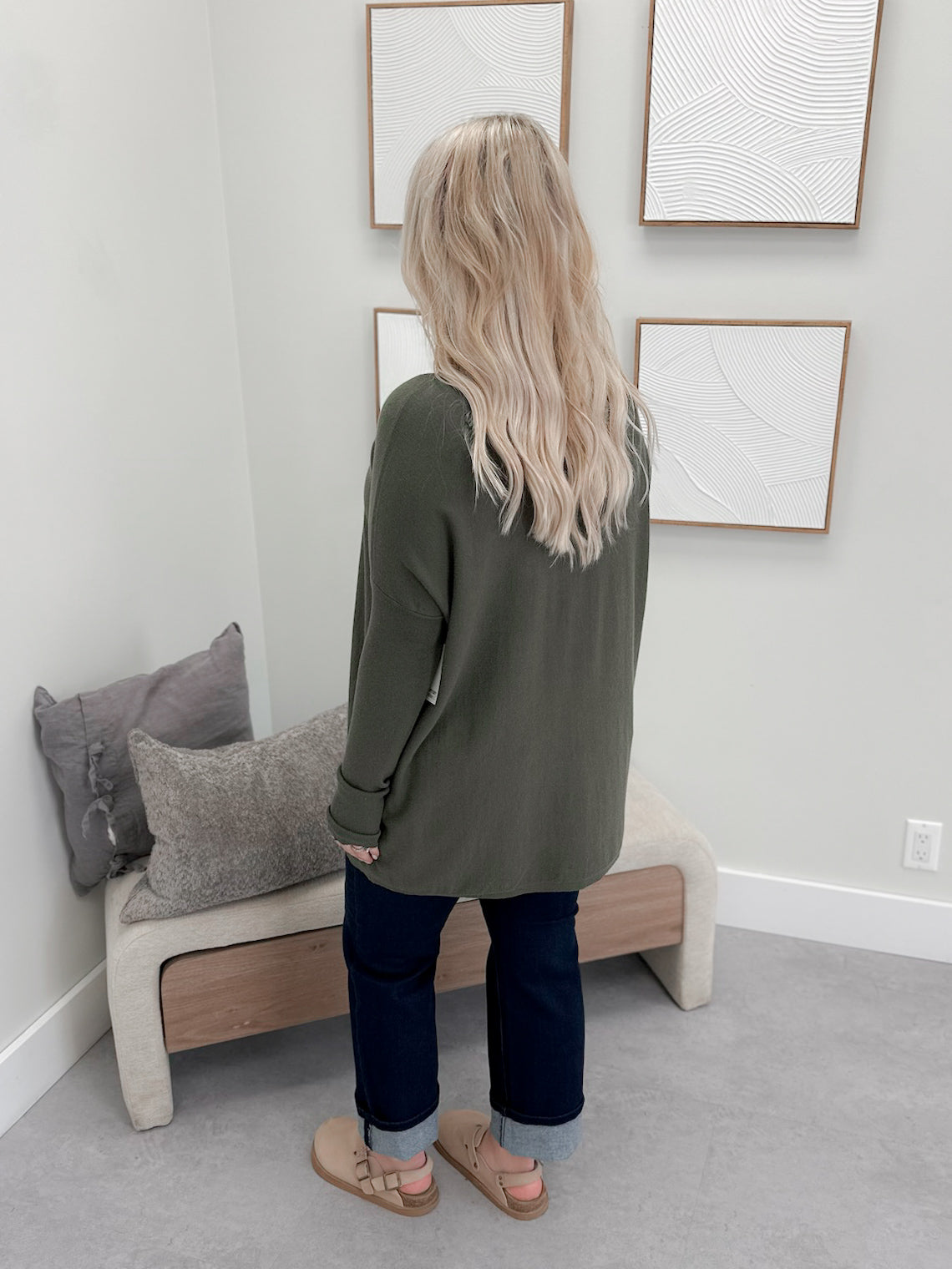 404 Sweater in Olive by Twenty Nine the Label