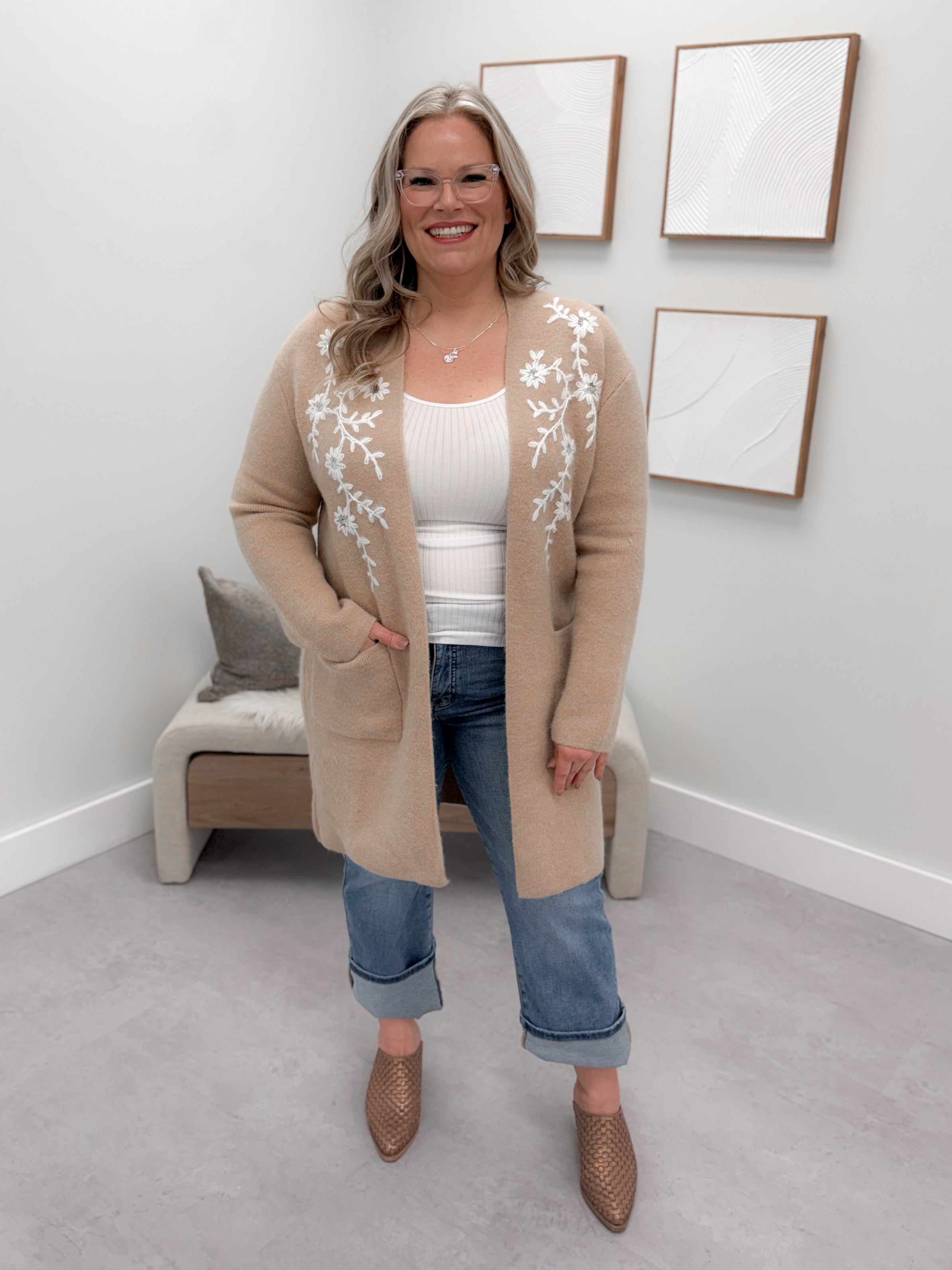 Eliza Coatigan in Taupe