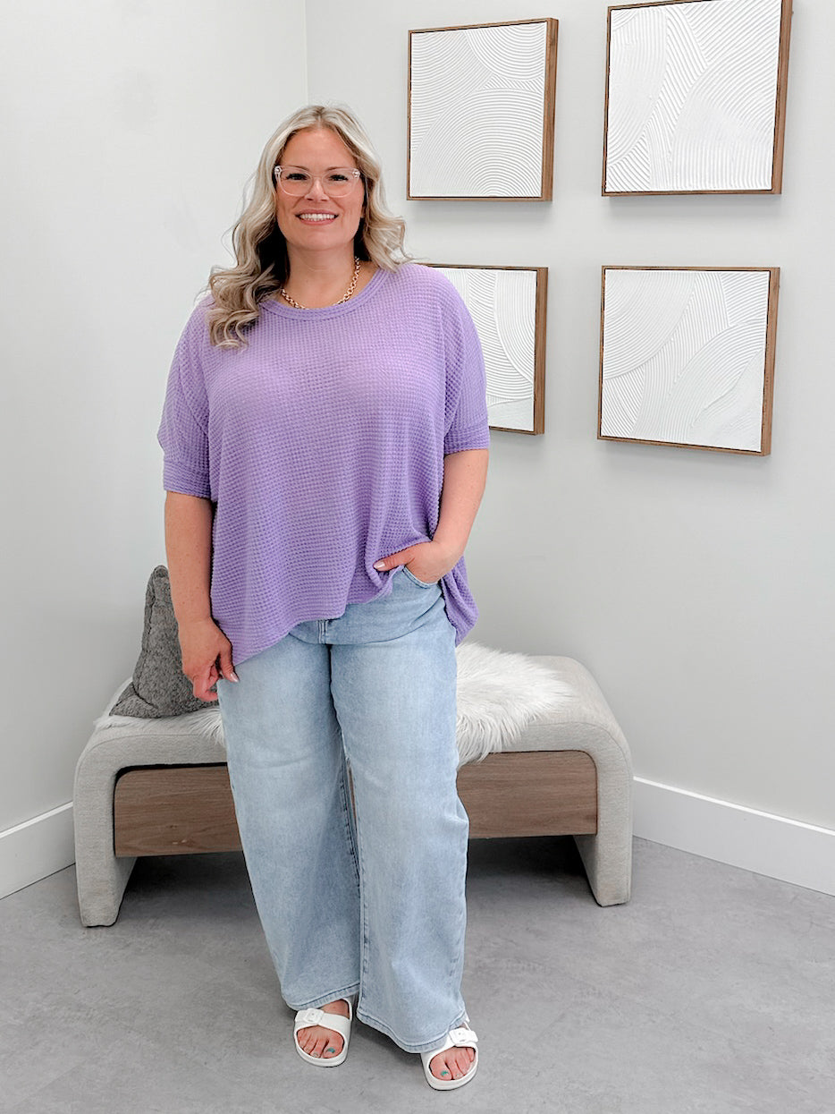 Sante Waffle Top in Orchid