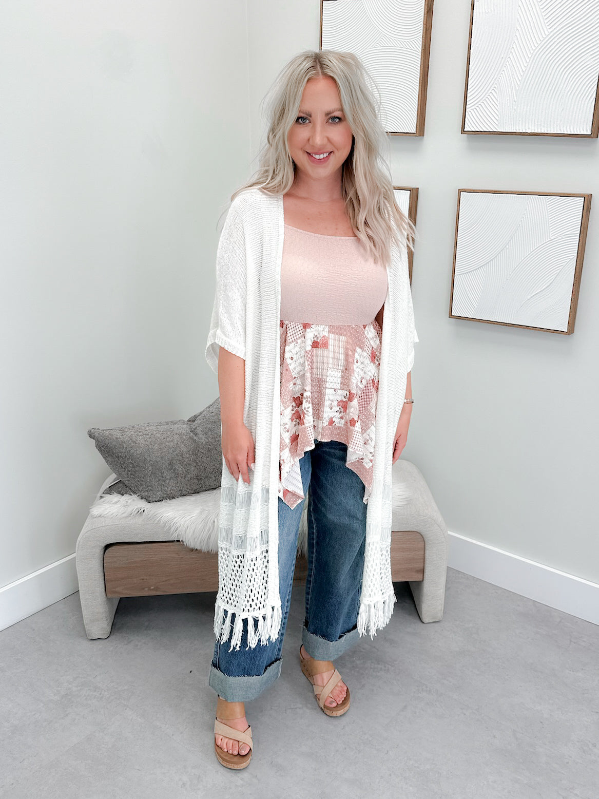 Parksville Cardigan in Off White