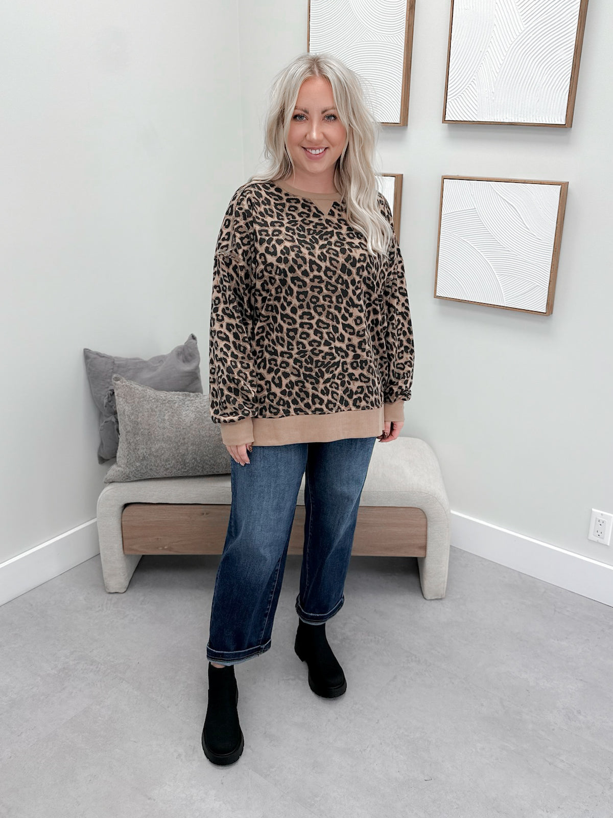 Joni Pullover in Leopard