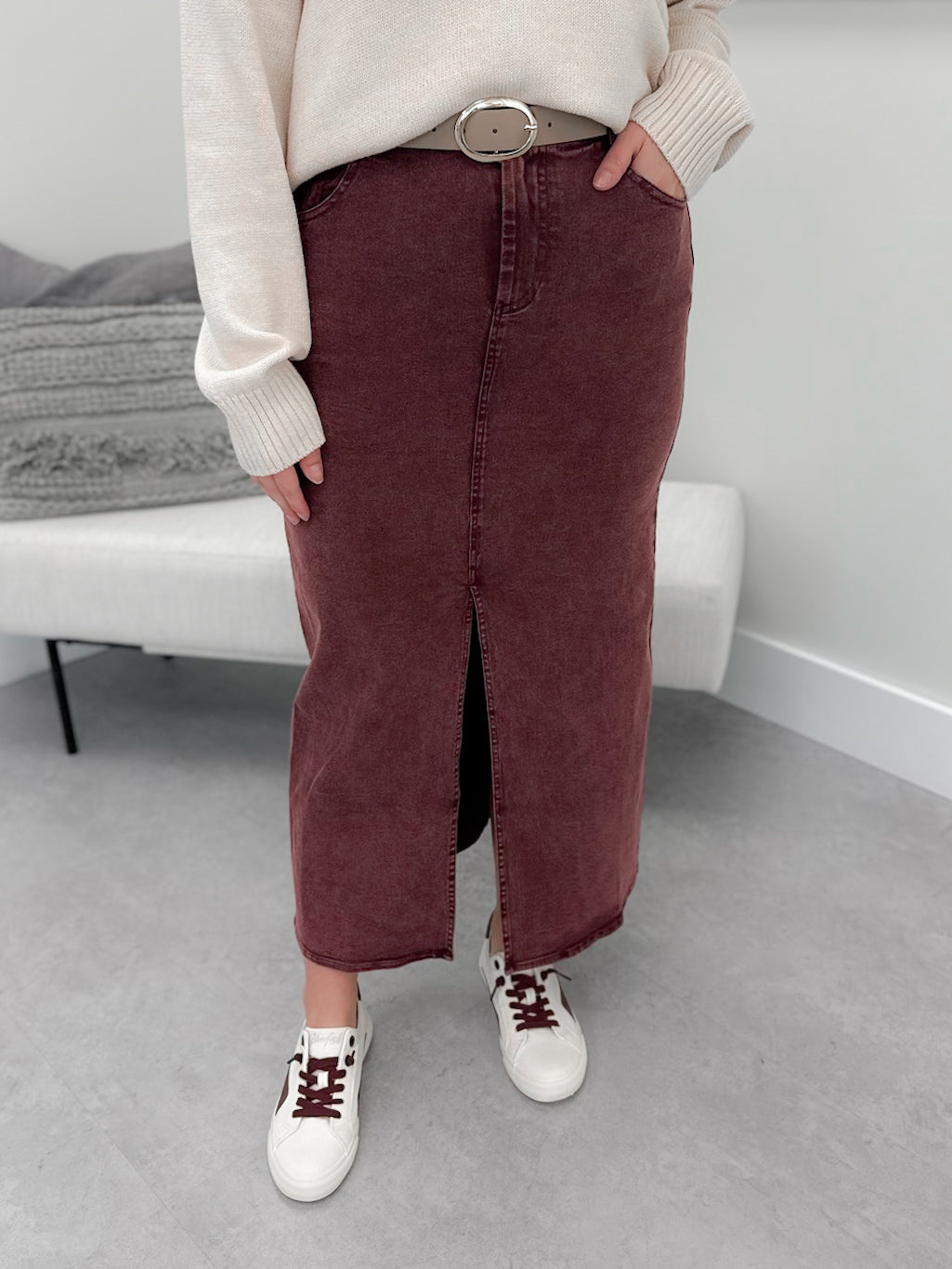 Carlin Skirt in Plum