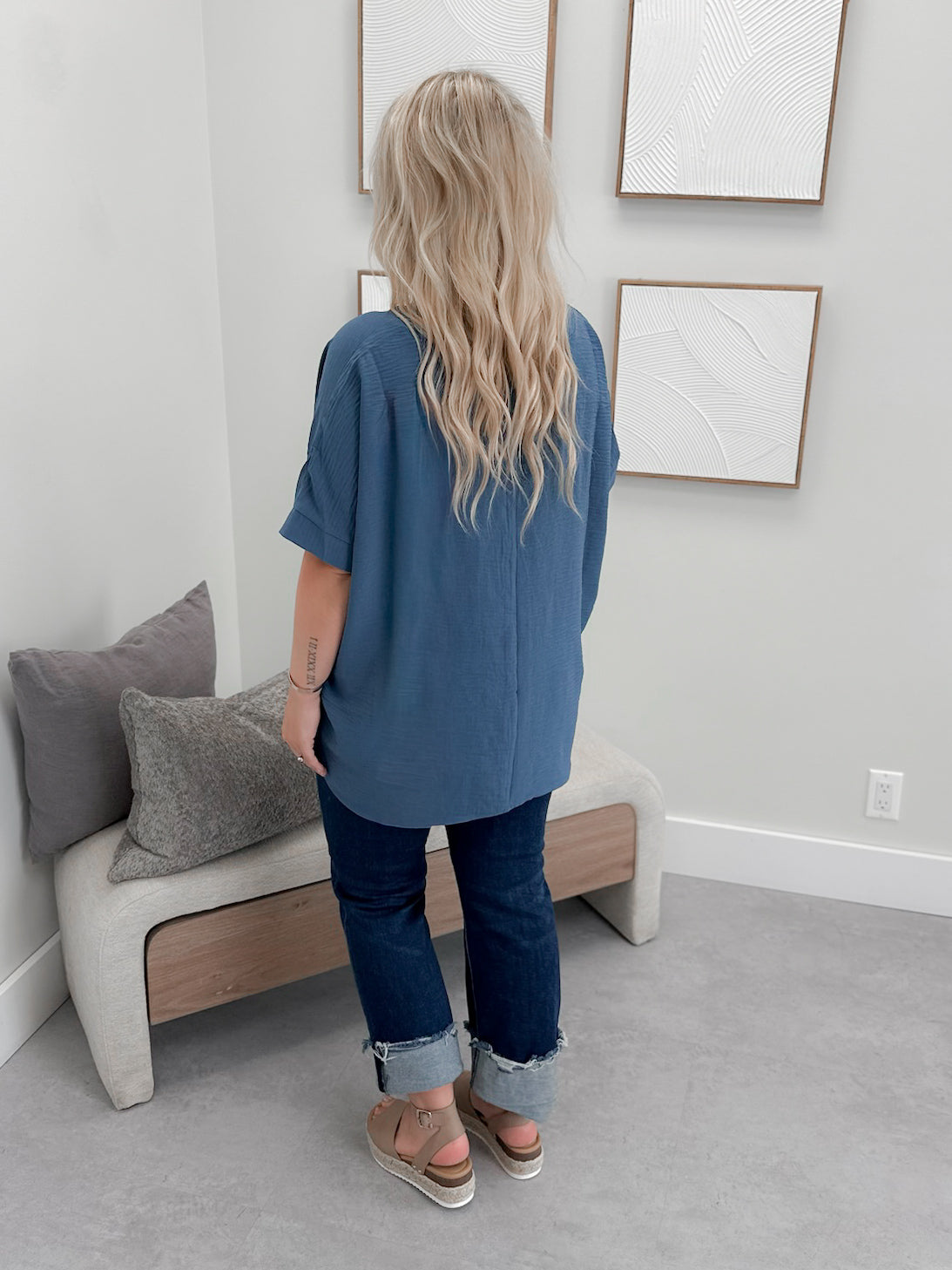 Orla Blouse in Blue