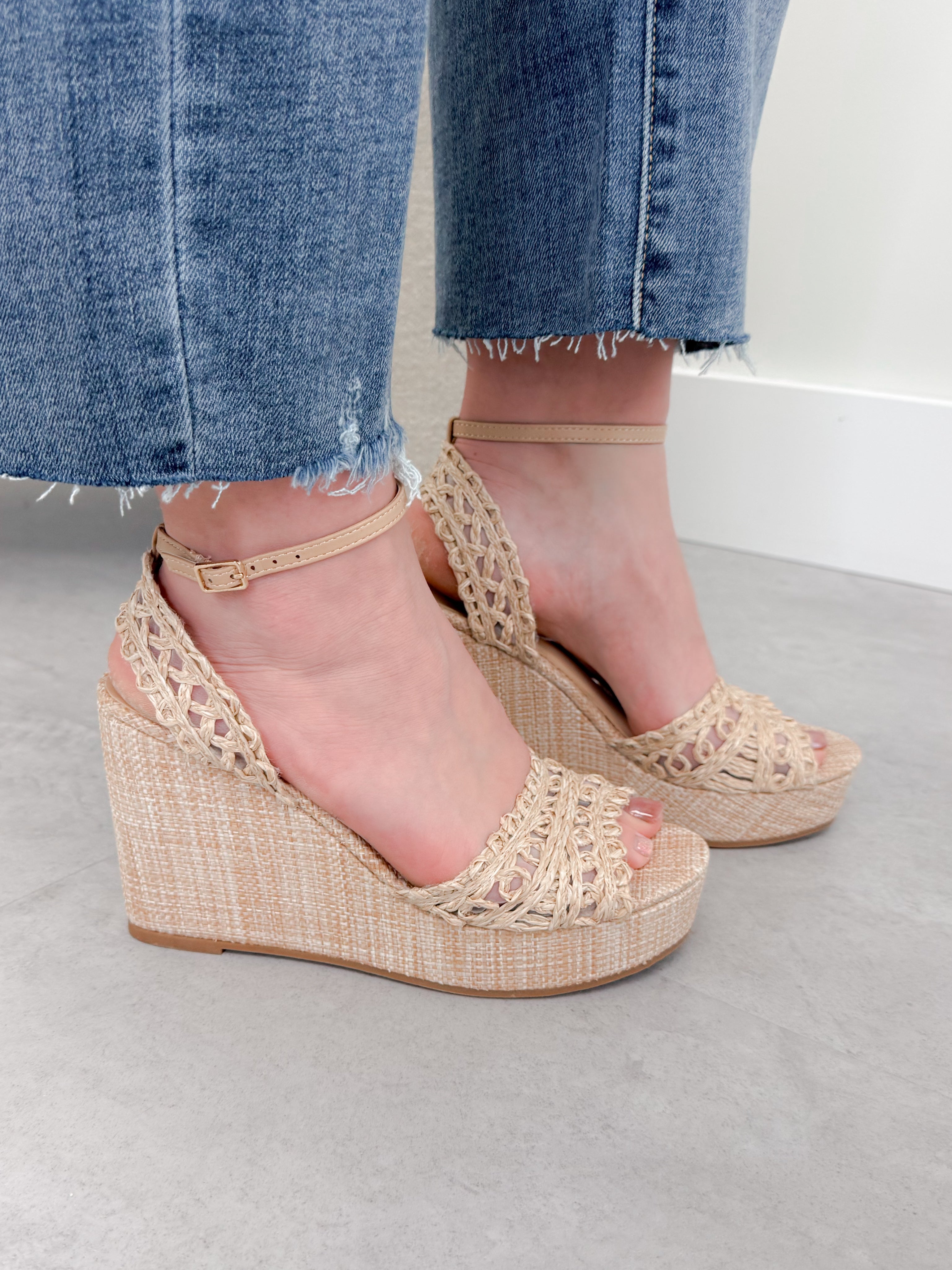 Lilo Wedge Sandal in Woven