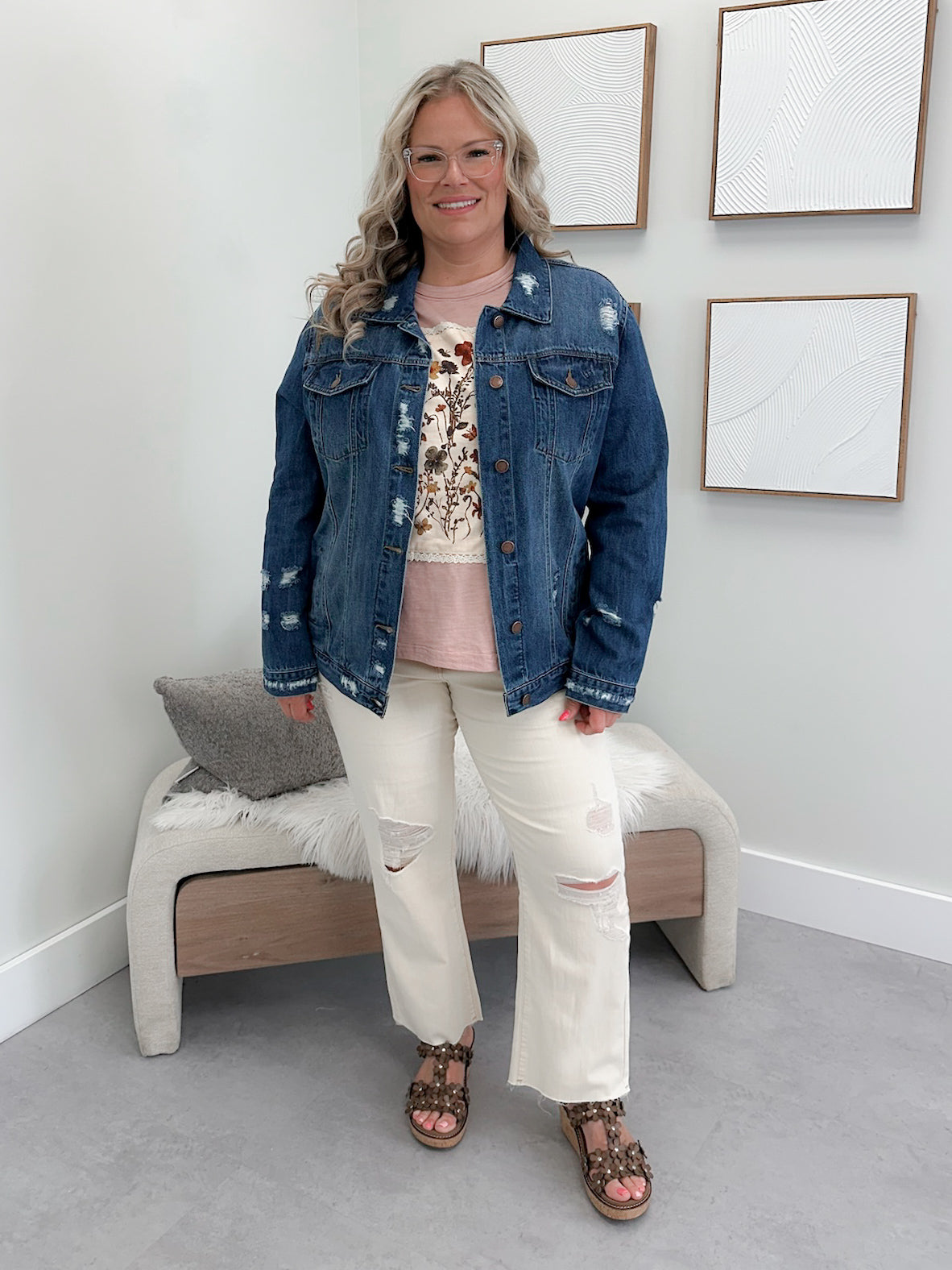 Kerry Boyfriend Jean Jacket in Medium Wash