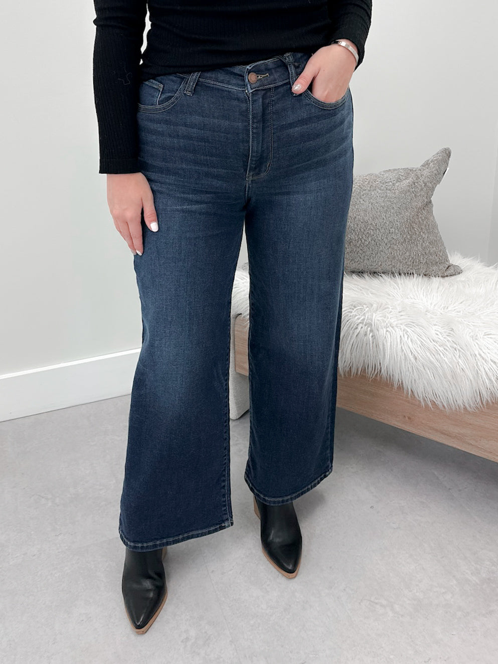 Gemma Ankle Wide Leg Jeans by Judy Blue