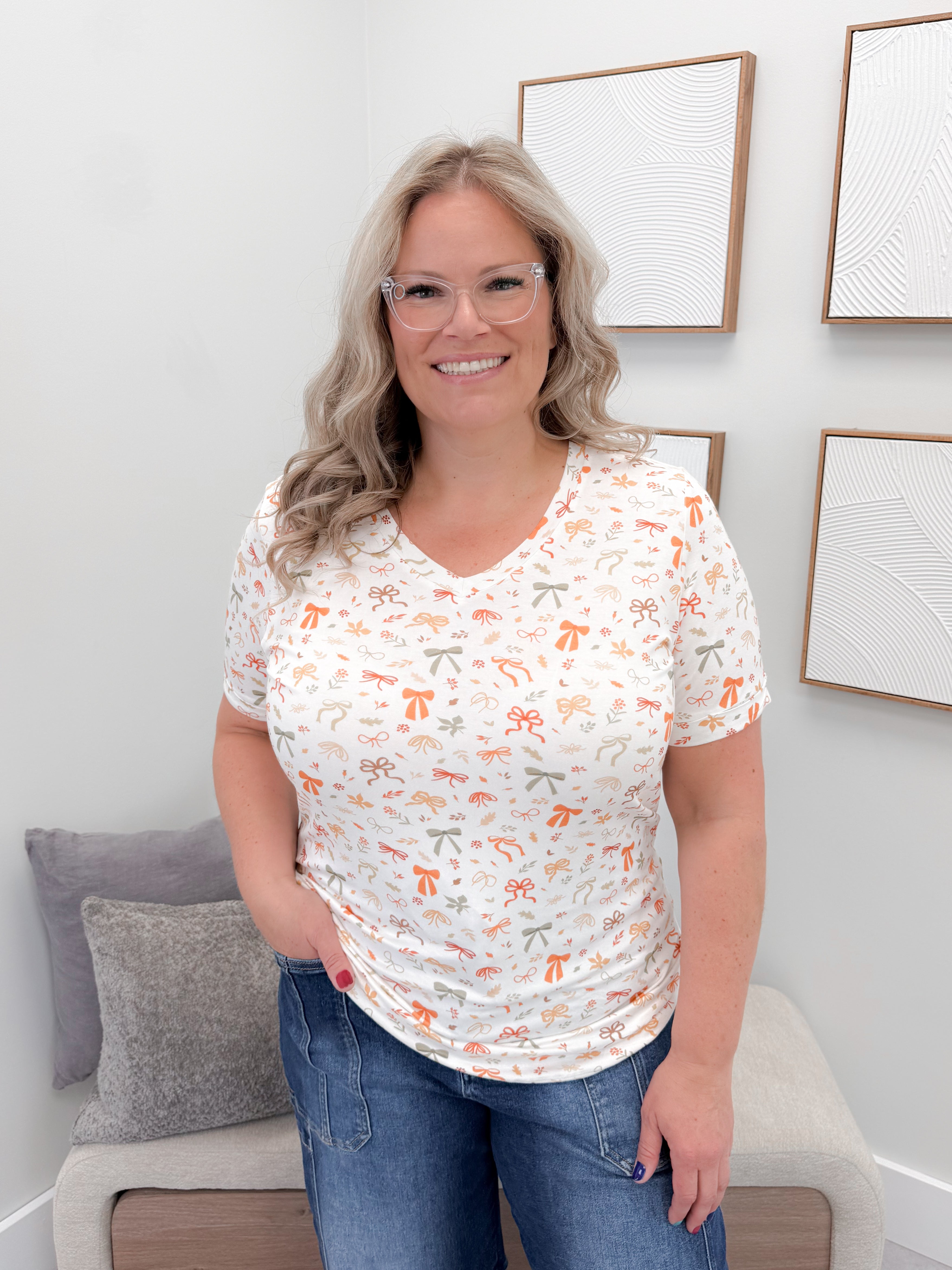 Coralie Tee in Harvet Bows