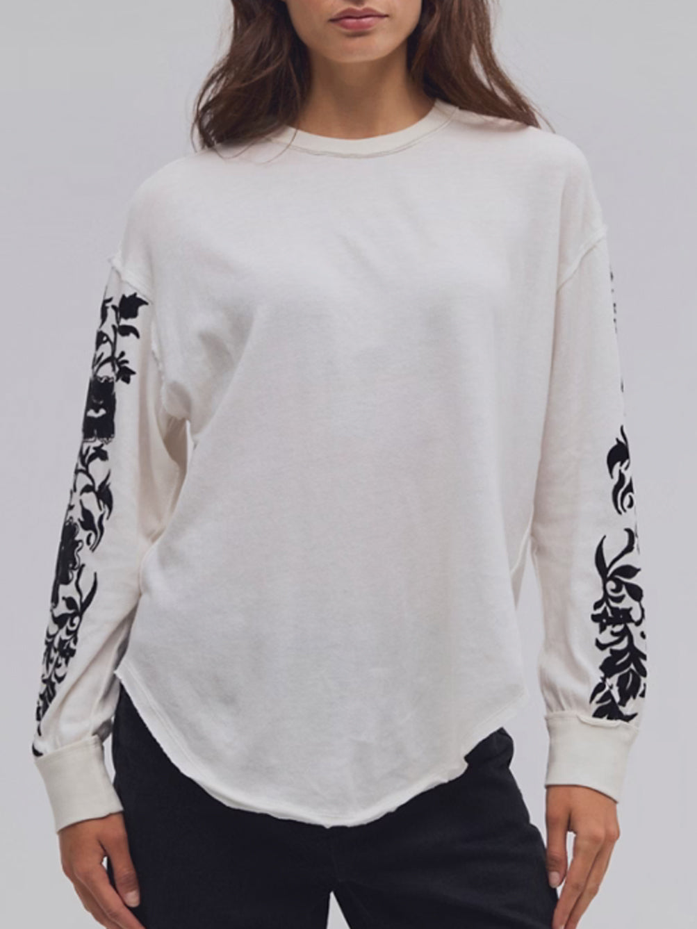 Flora Oversized Long Sleeve in Dust Combo by Free People