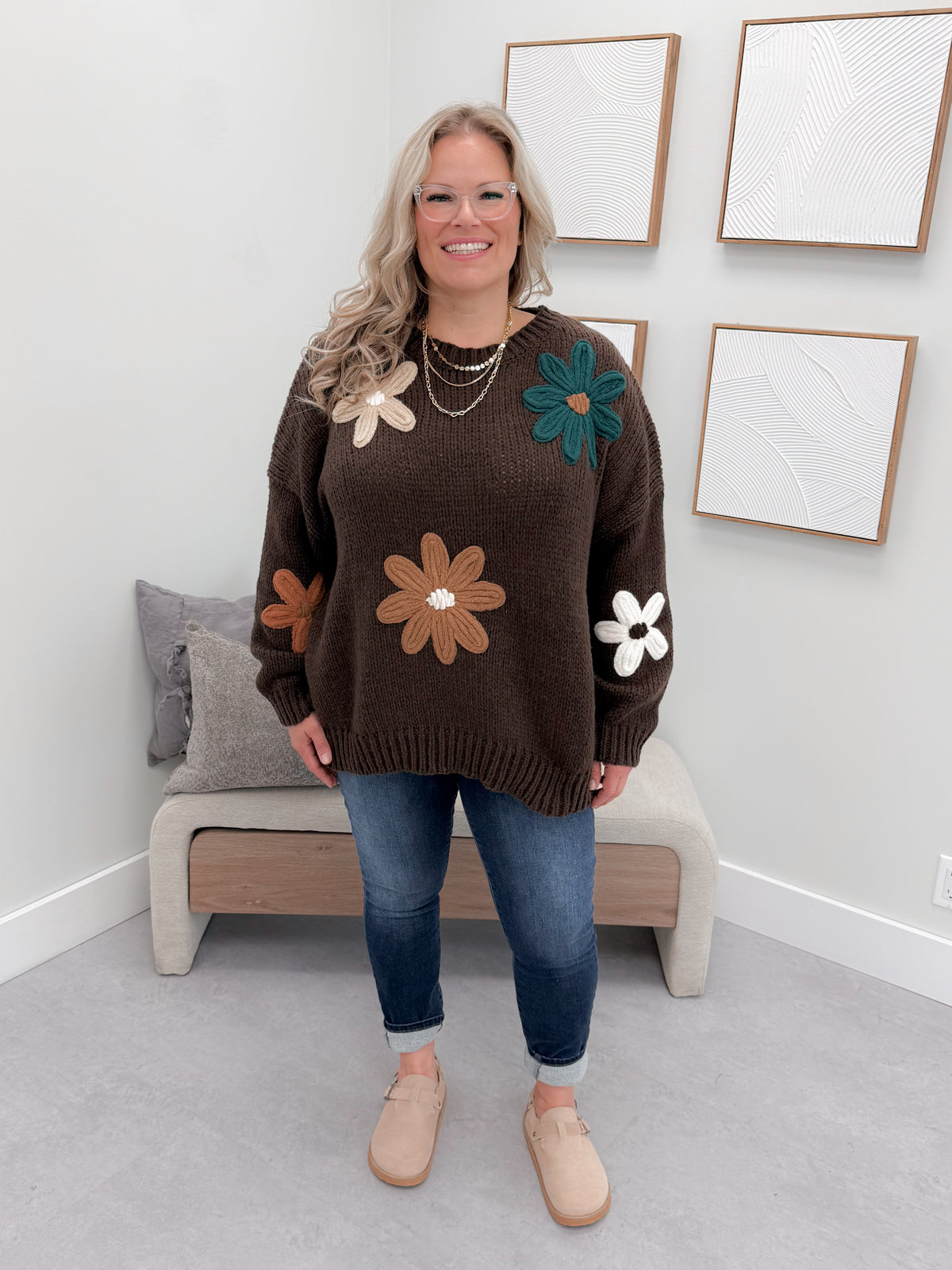 Asters Sweater in Coffee