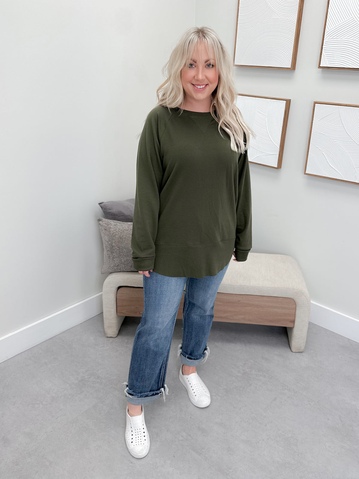 707 Long Sleeve in Olive by Twenty Nine The Label