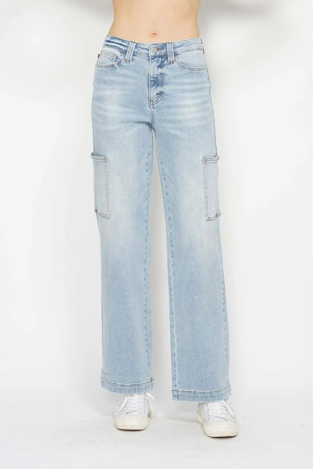 Cargo Jeans in Light Wash by Judy Blue