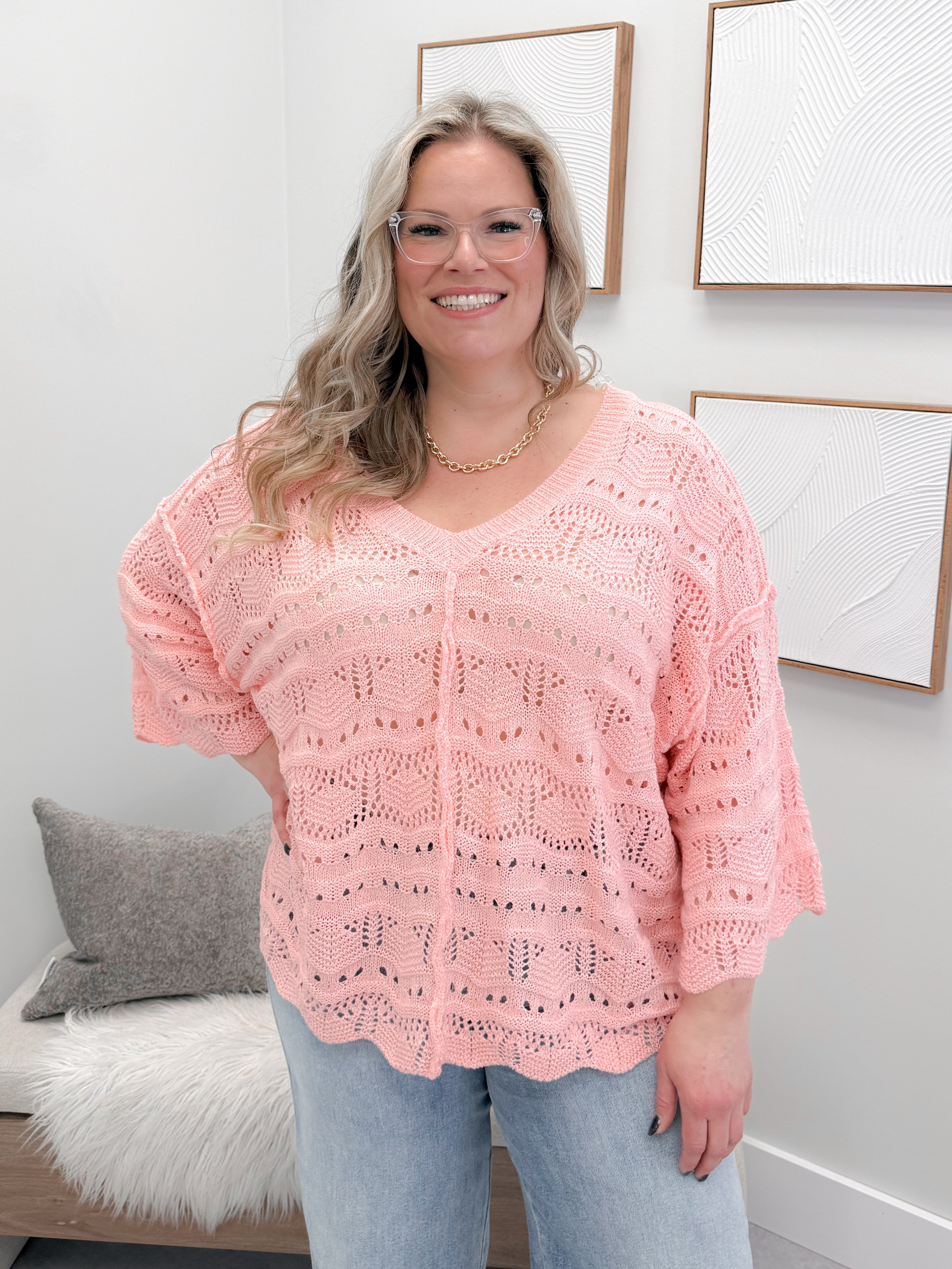 Delphine Sweater in Pink