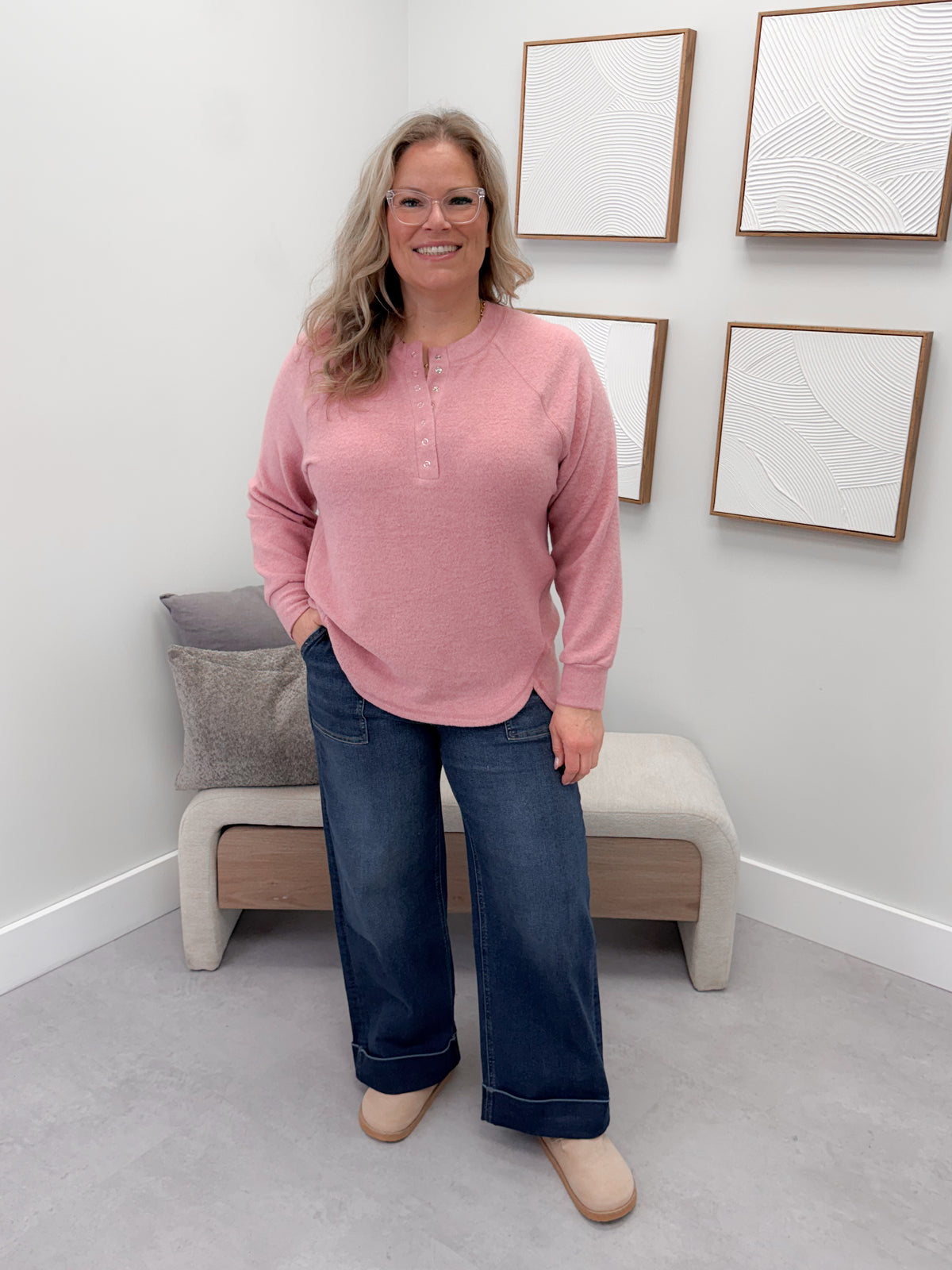 Storm Long Sleeve in Dusty Rose