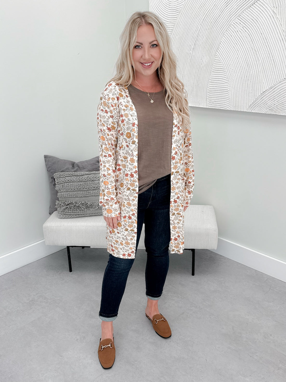 Classic Cardigan in Vintage Floral