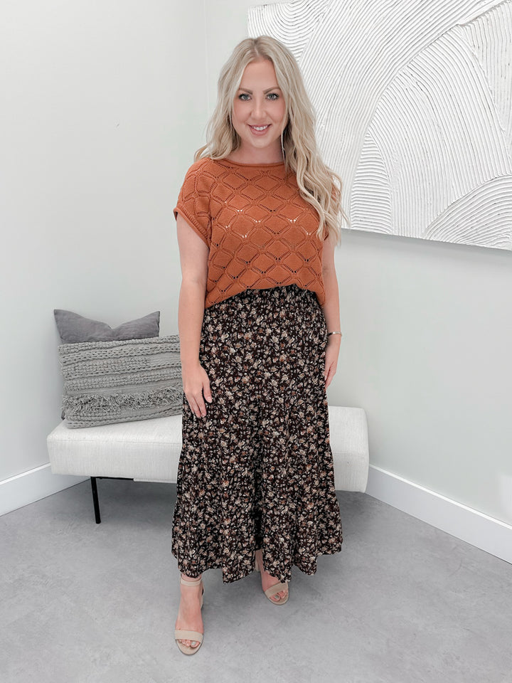 Tawnie Skirt in Floral Espresso