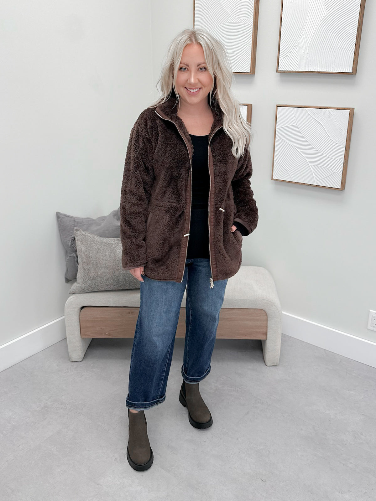Bently Dream Plush Jacket in Espresso