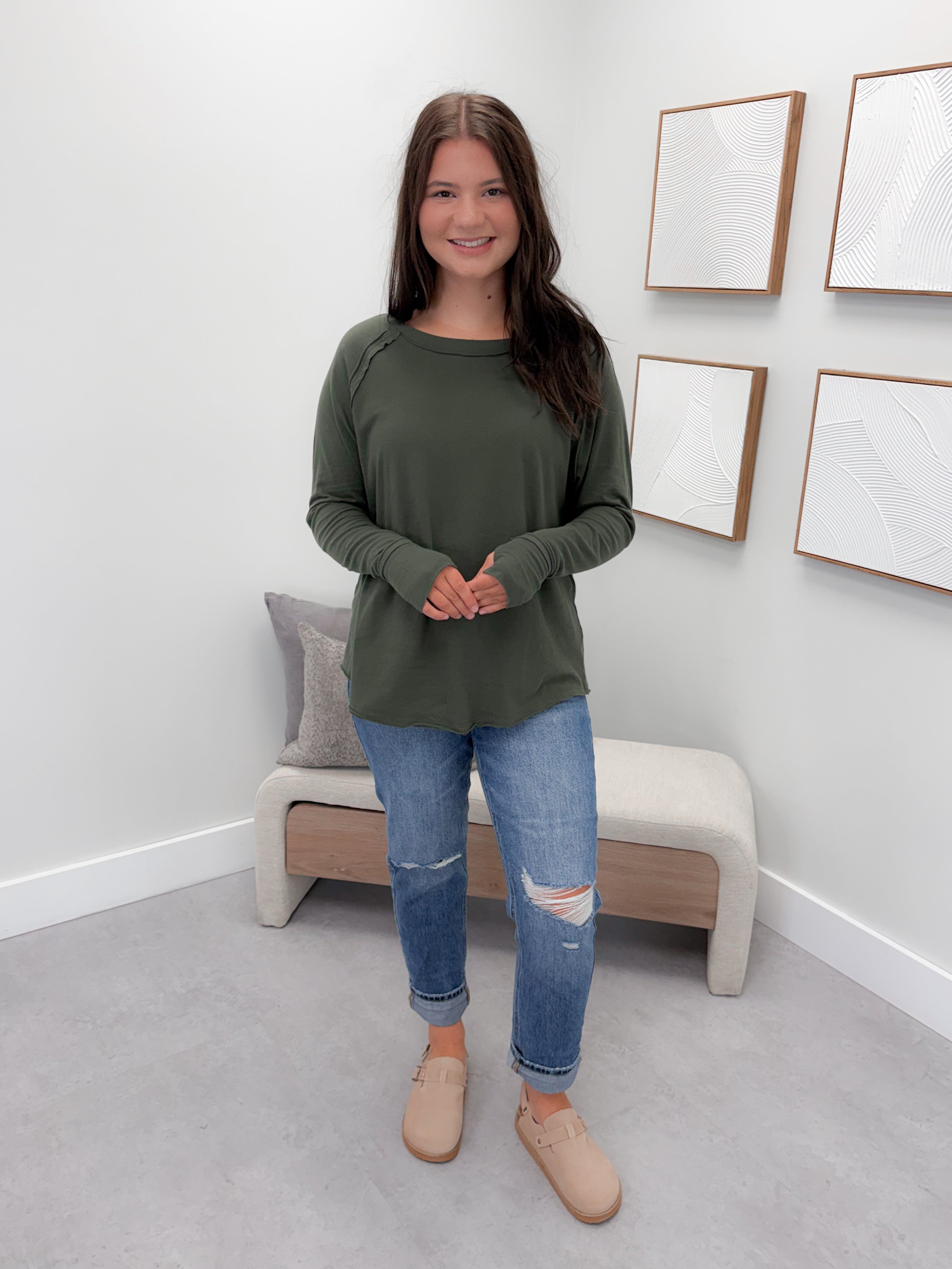 Harlyn Long Sleeve in Olive
