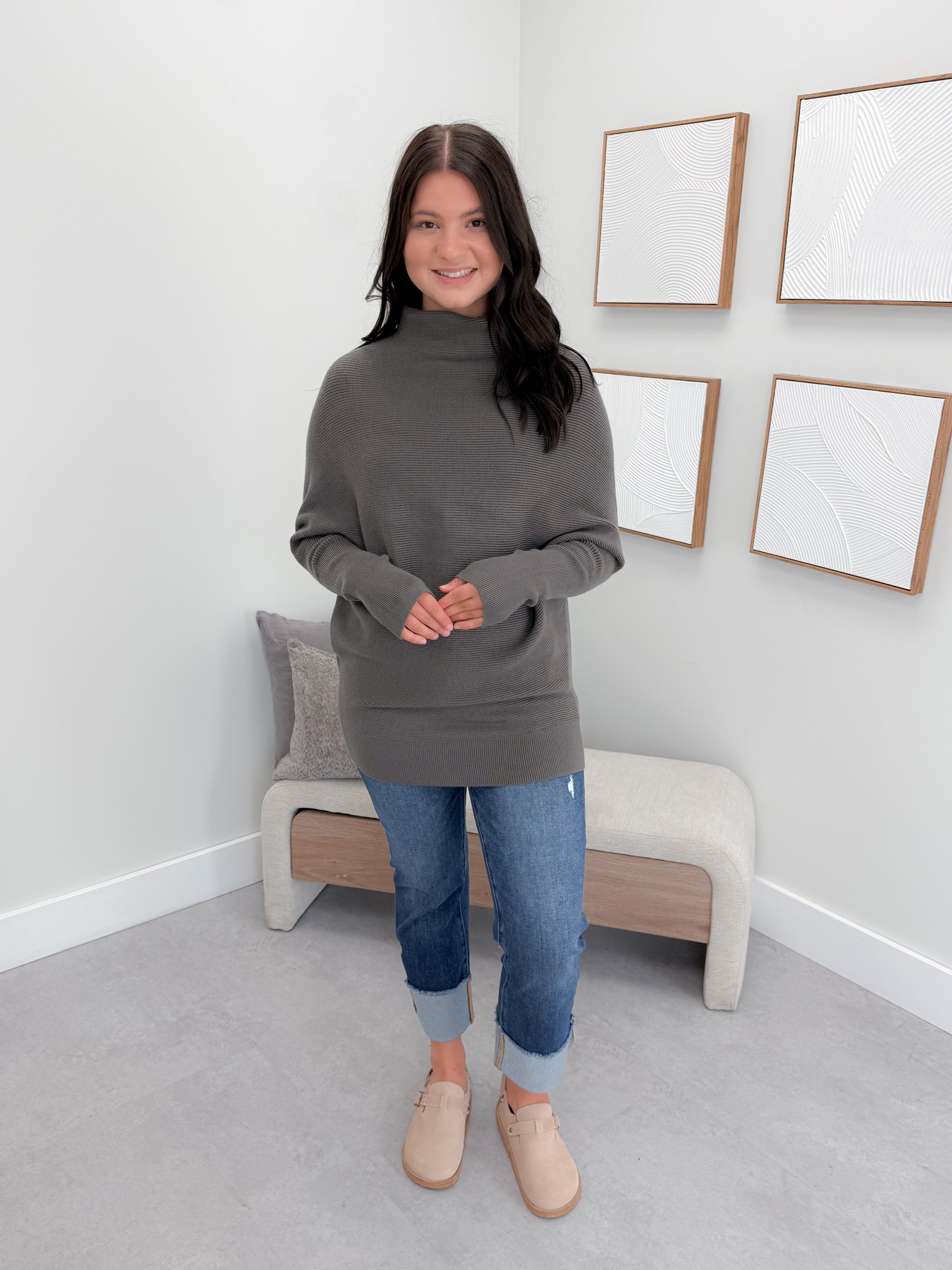 1129 Sweater in Iron by Twenty Nine The Label