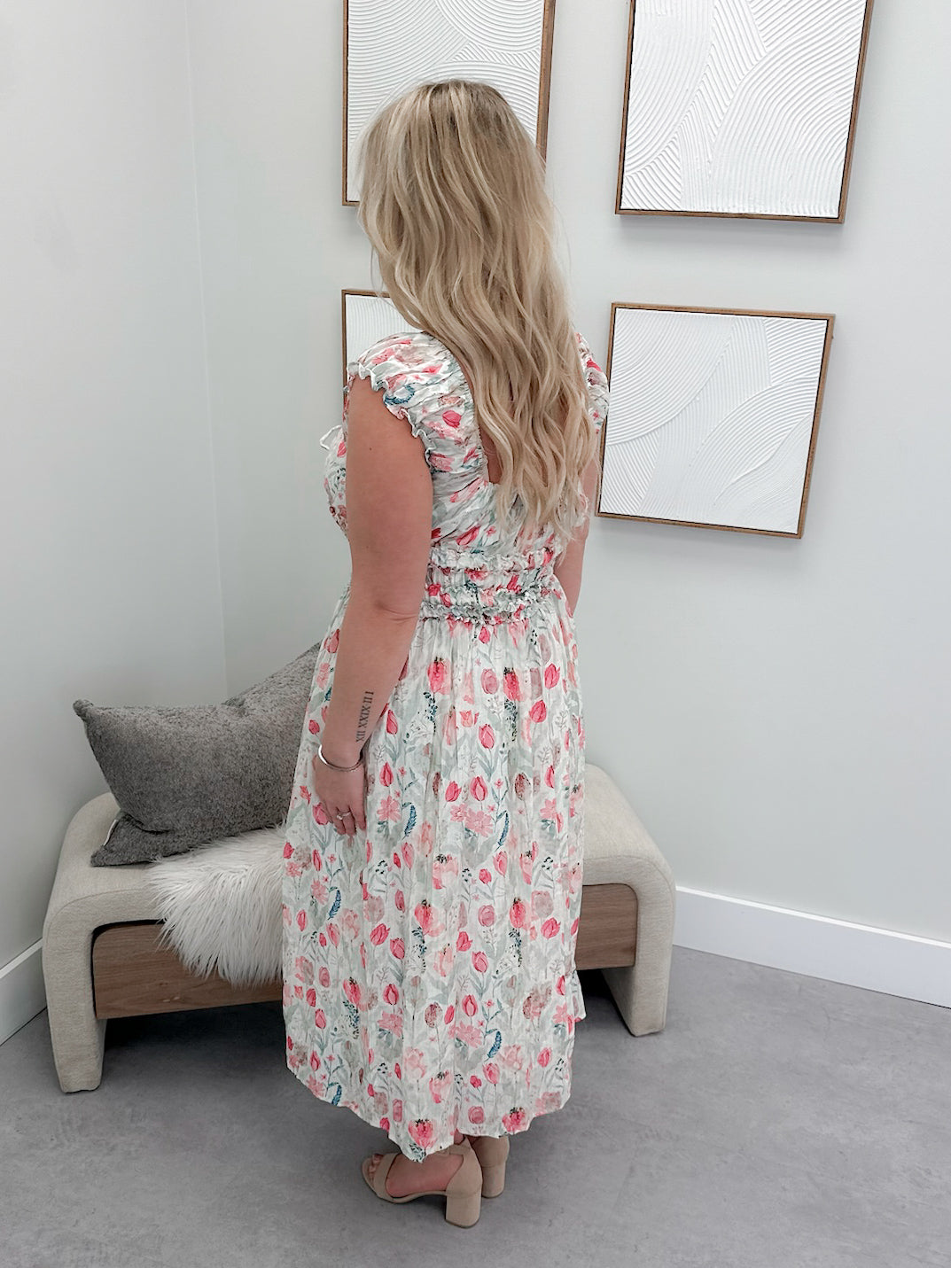 Tulips Dress in Rose